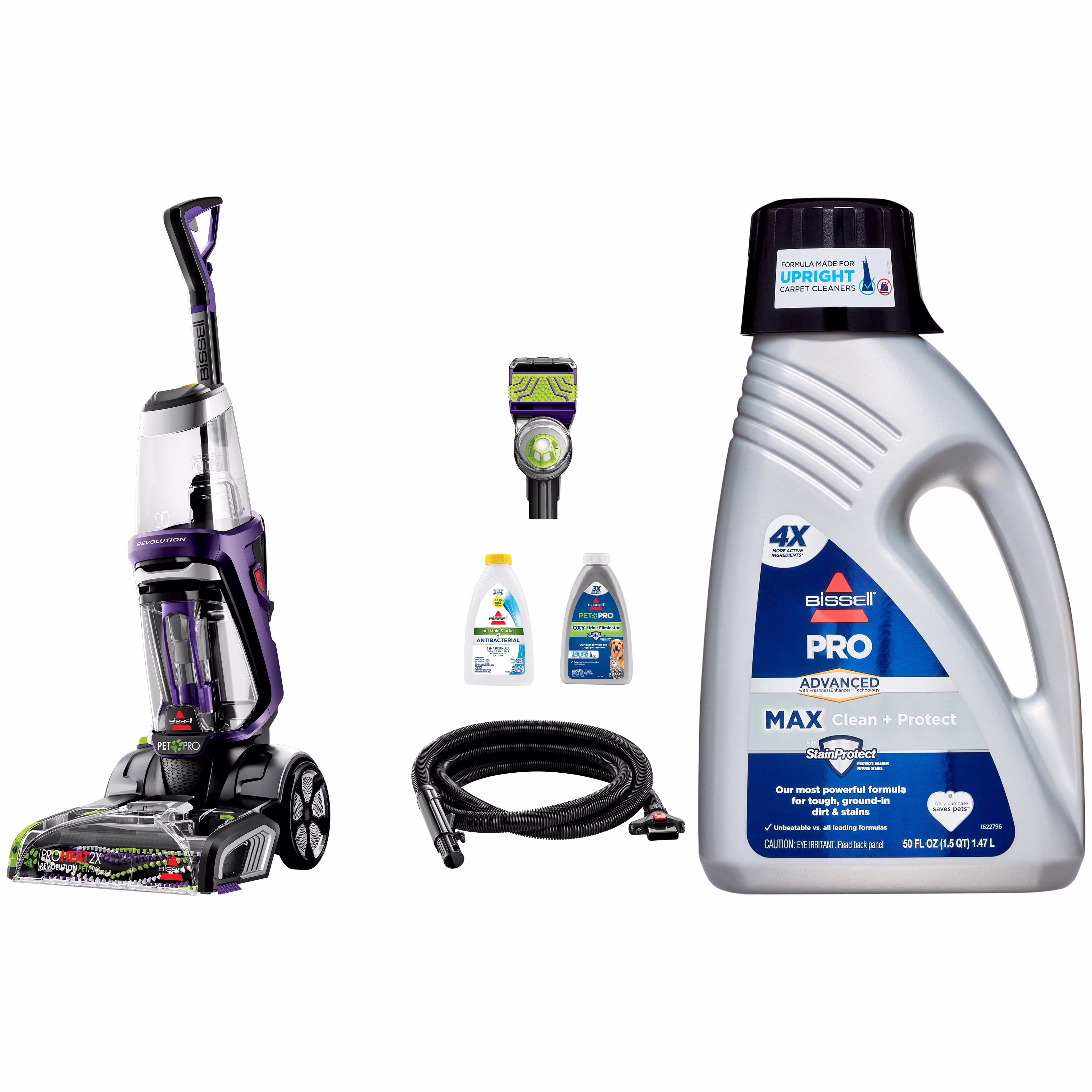 Pro Heat 2X Revolution Pet Carpet Cleaner, 3578 Advanced Pro Max Clean + Protect Deep Cleaning Carpet Formula, 50 oz, 70E1(Pro Heat 2X Revolution Pet + Advanced Pro Max Solution)