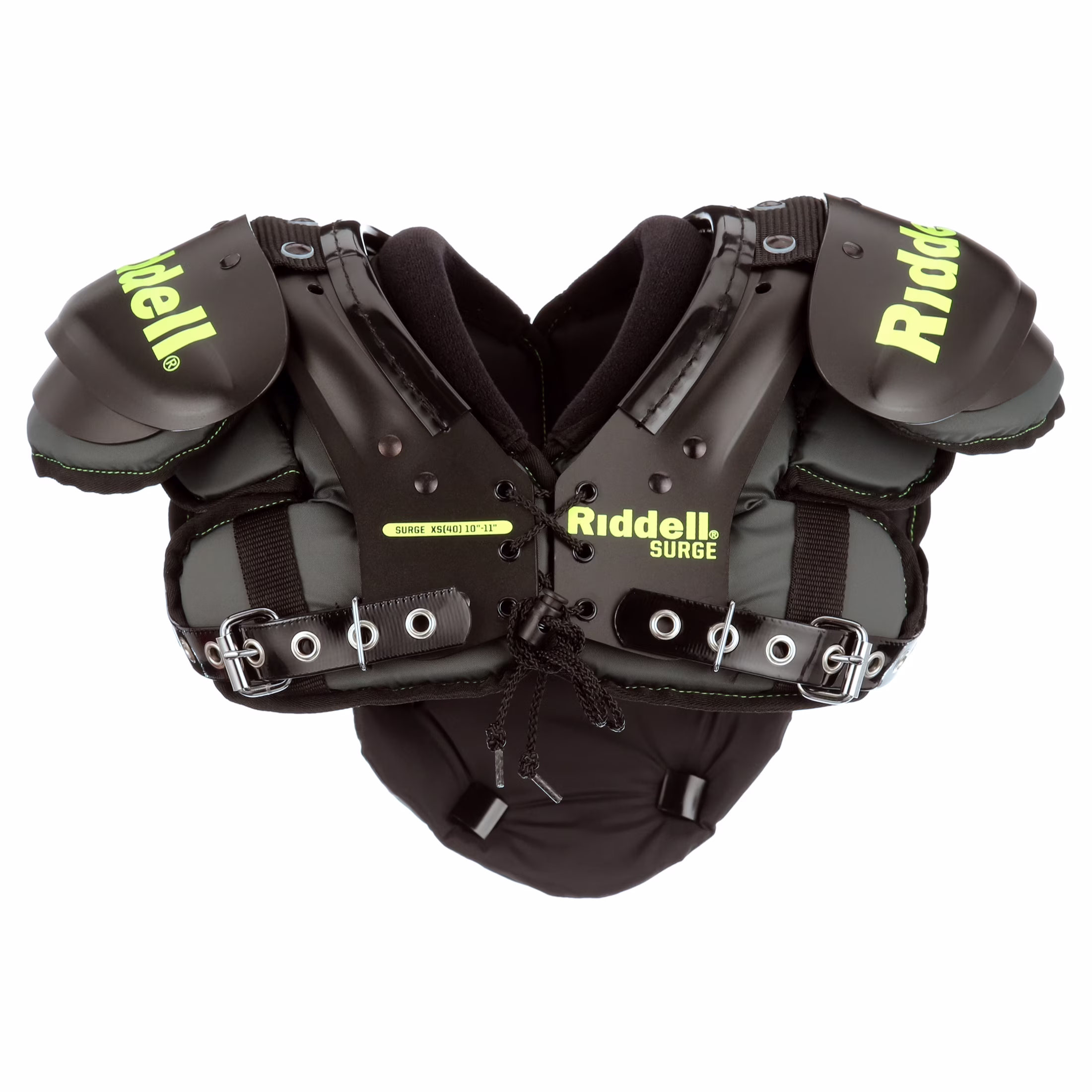 Surge Youth Football Shoulder Pad Black/Volt, Small(S) - Image 4