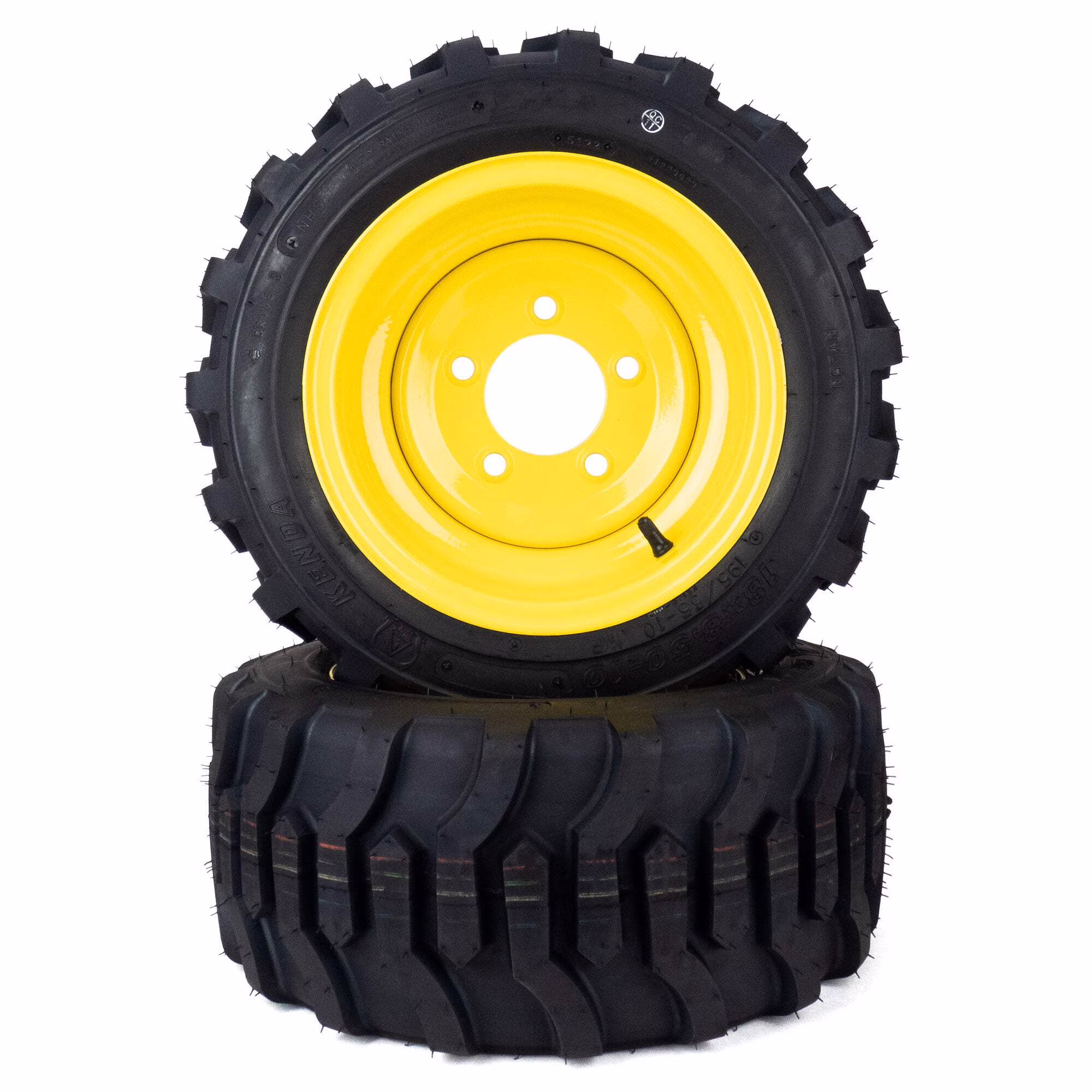(2) Industrial Tire Assemblies 18x8 50 10 John Deere 1023E 1026R 1025R LVA20123