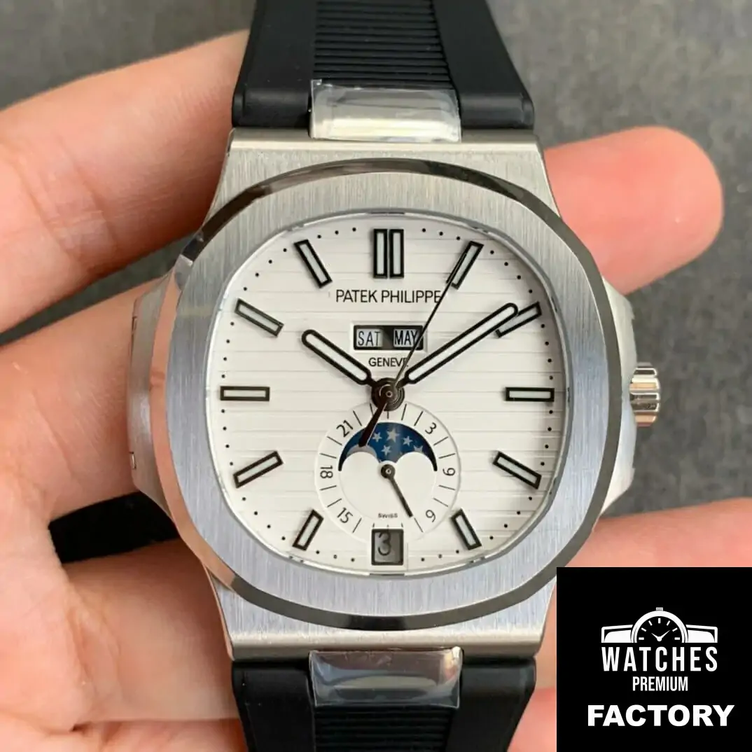 Patek Philippe Nautilus 5726 GR Factory Black Rubber Strap