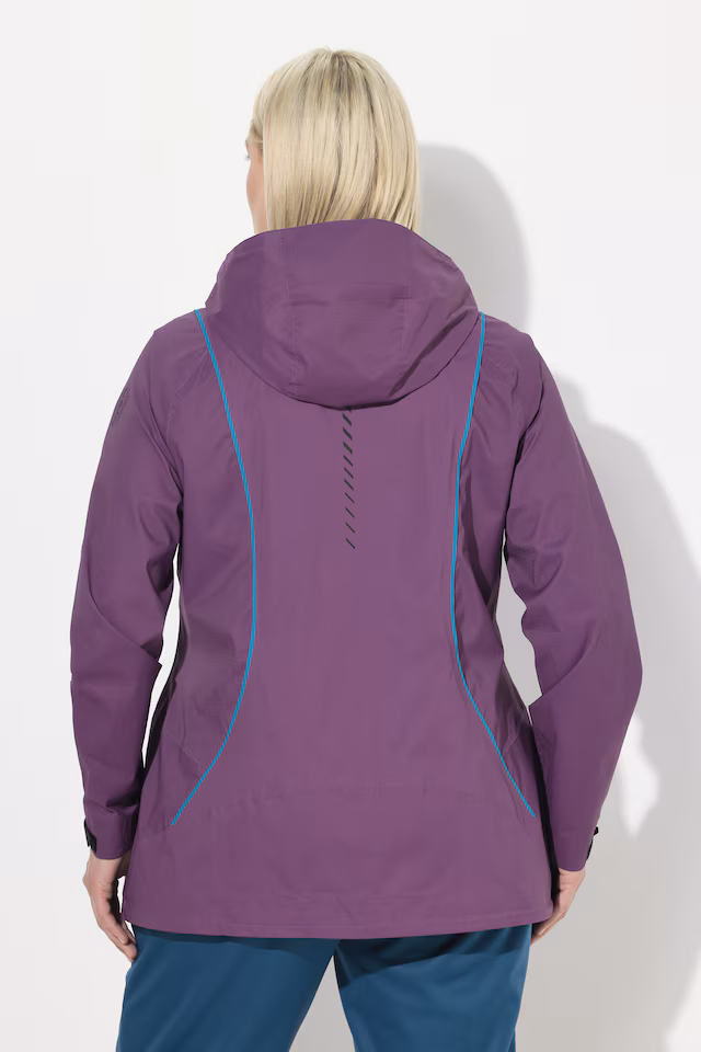 Functional reflective waterproof jacket with 2-way zipper
