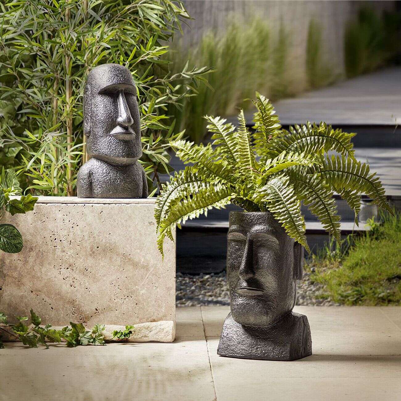 Statue île de Pâques noir H41cm