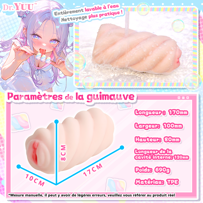Entrée avec simulation de muqueuse et plis doux.