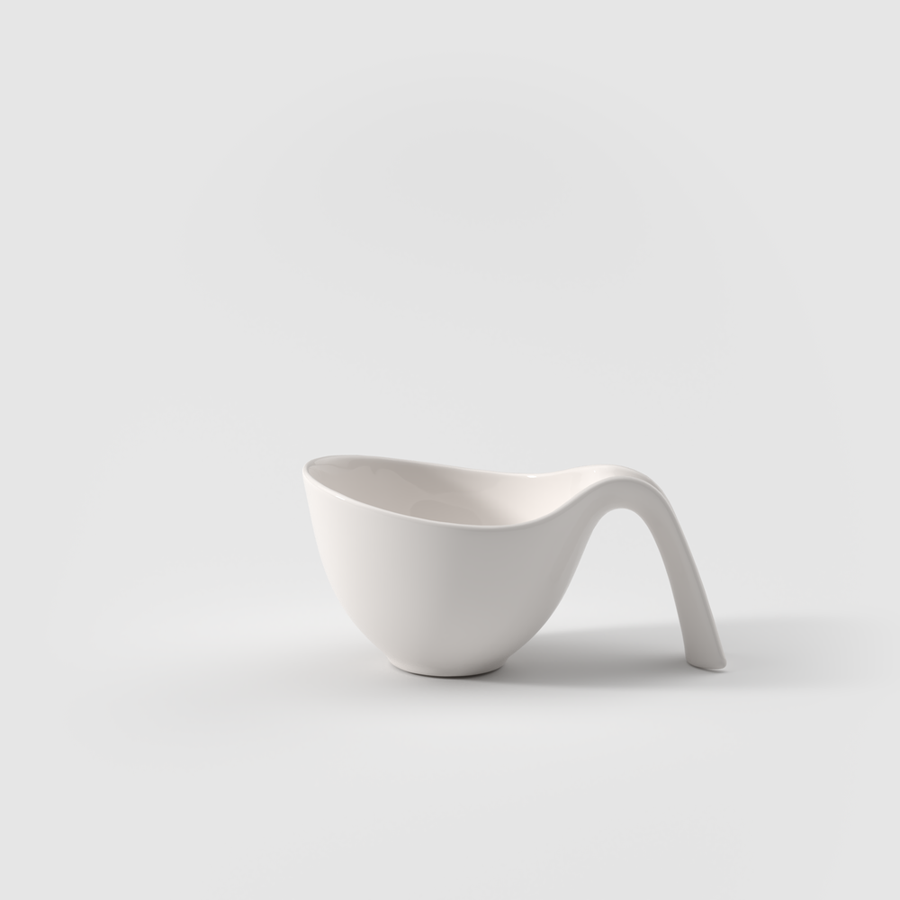 Flow Bowl - White, 11.2 oz, Premium Porcelain