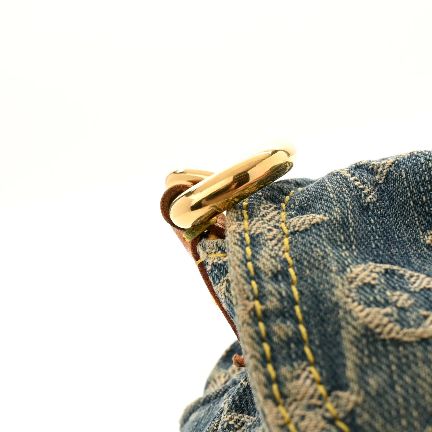 Monogram Denim Mini Pleaty Blue
