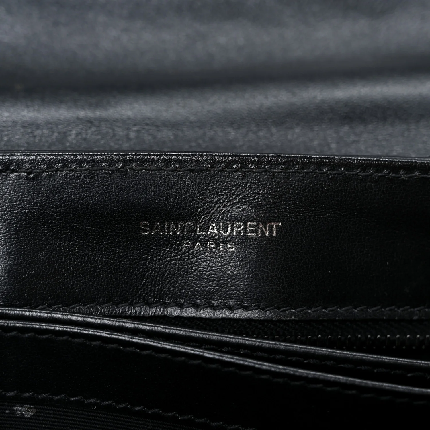 Calfskin Y Quilted Monogram Monochrome Toy Loulou Crossbody Bag Black