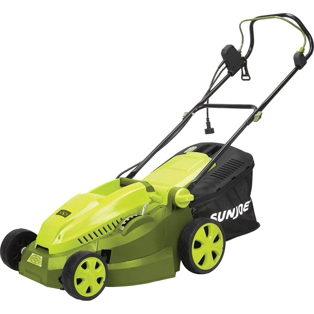 Sun Joe Electric 16 - Inch Lawn Mower W/ Collection Bag, 12 - Amp, 6 - Position