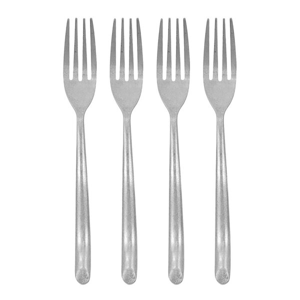 Kakegaffel 15 cm 4 stk antikk sølvfinish