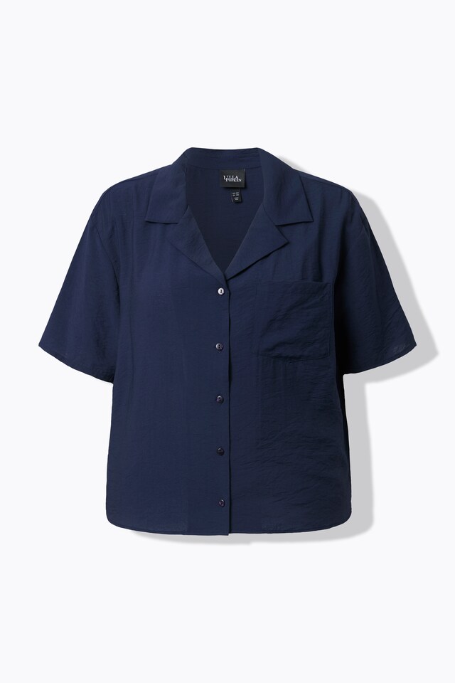Cropped Button Down Blouse