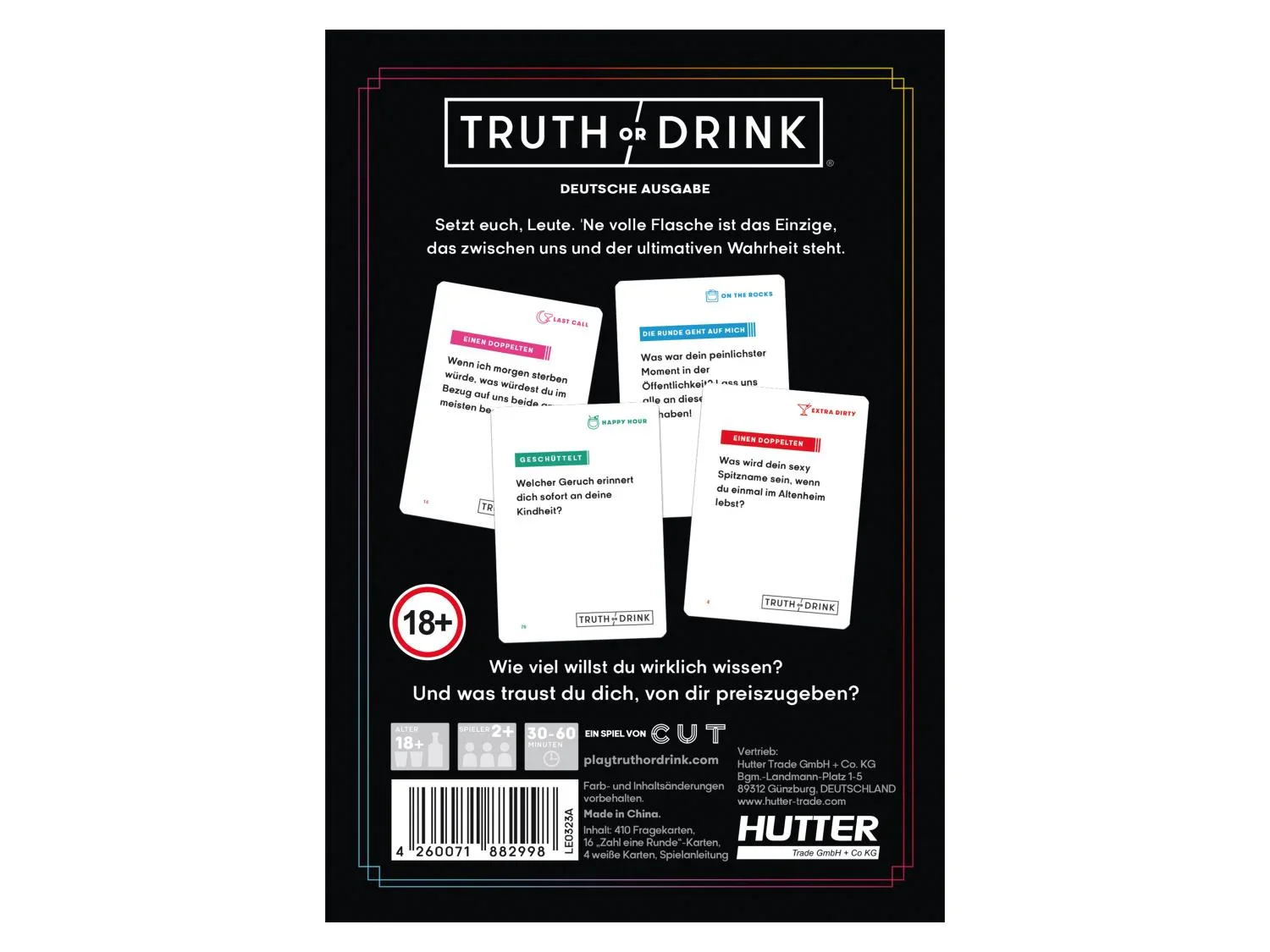 HUCH! Jeu de socit Truth or Drink