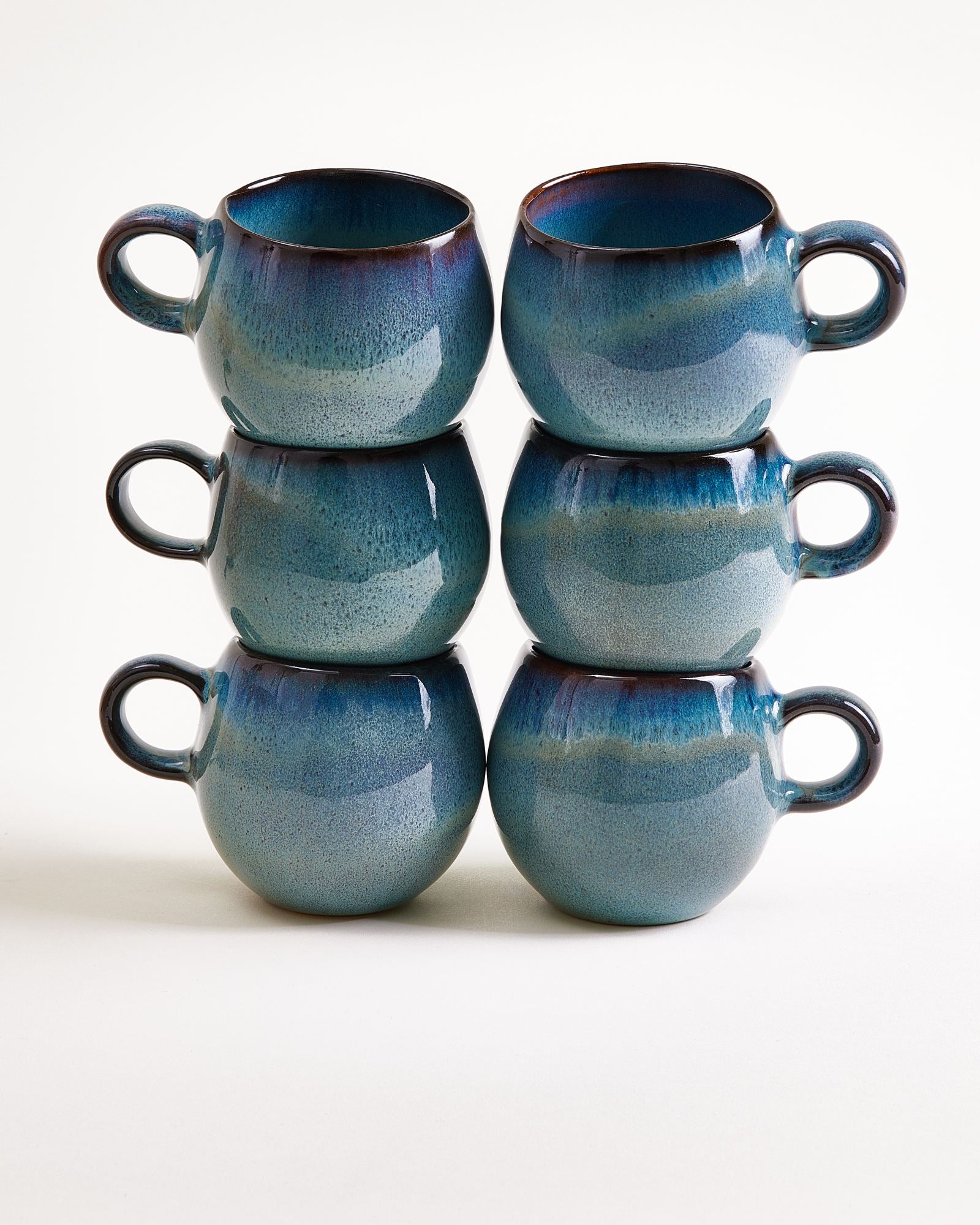 MADEIRA - SMALL MUG GREEN-BLUE SET OF 6