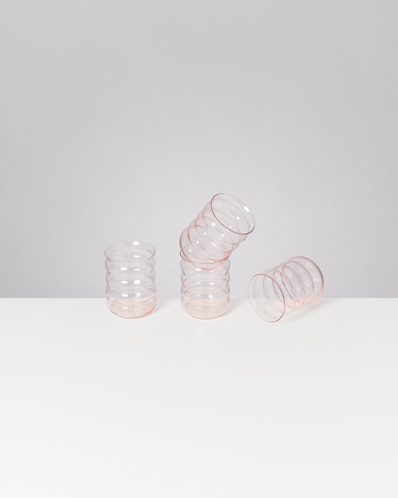 JOIA - LARGE GLASS BUBBLE ROSÉ SET OF 4