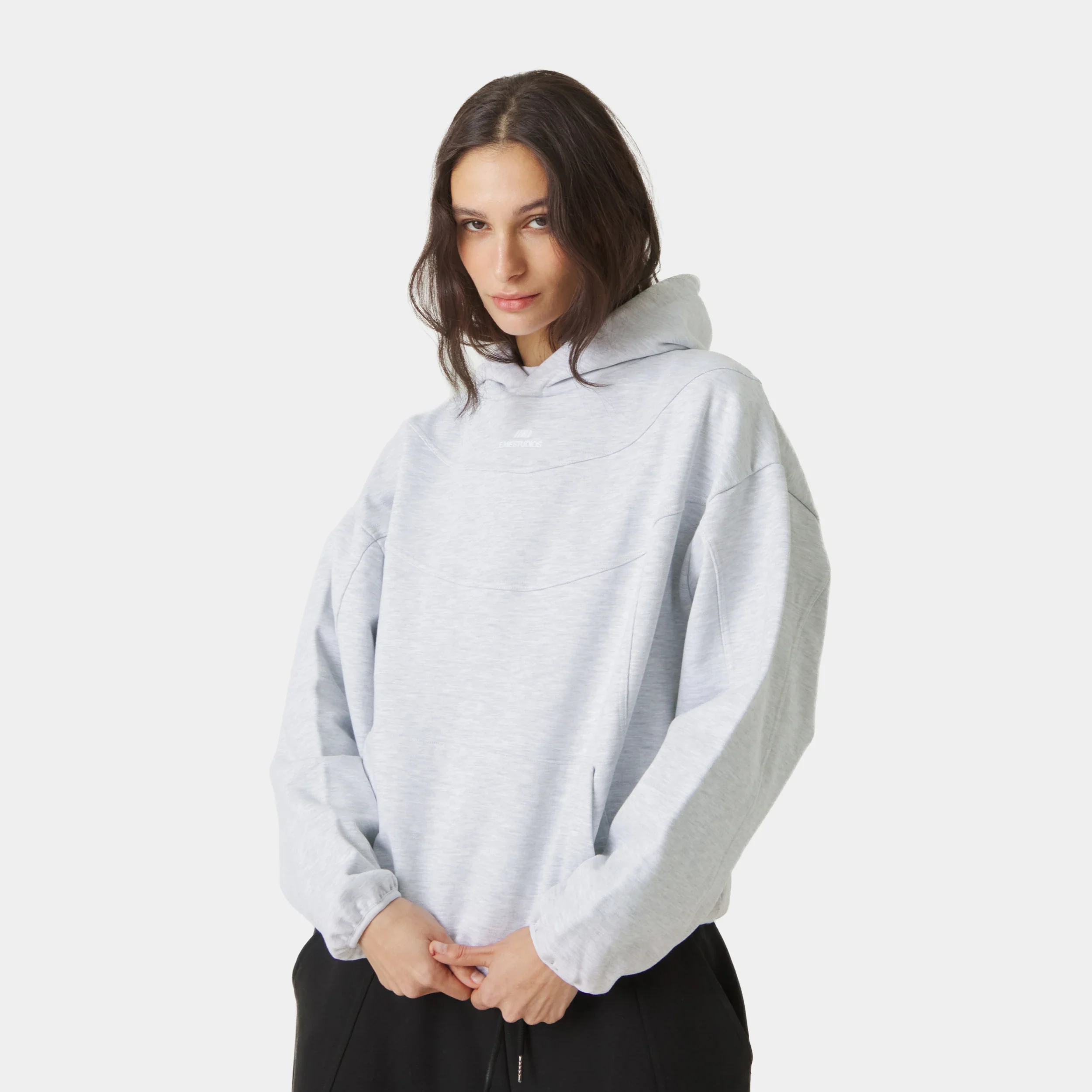 Alfa Heather Grey Oversized Hoodie