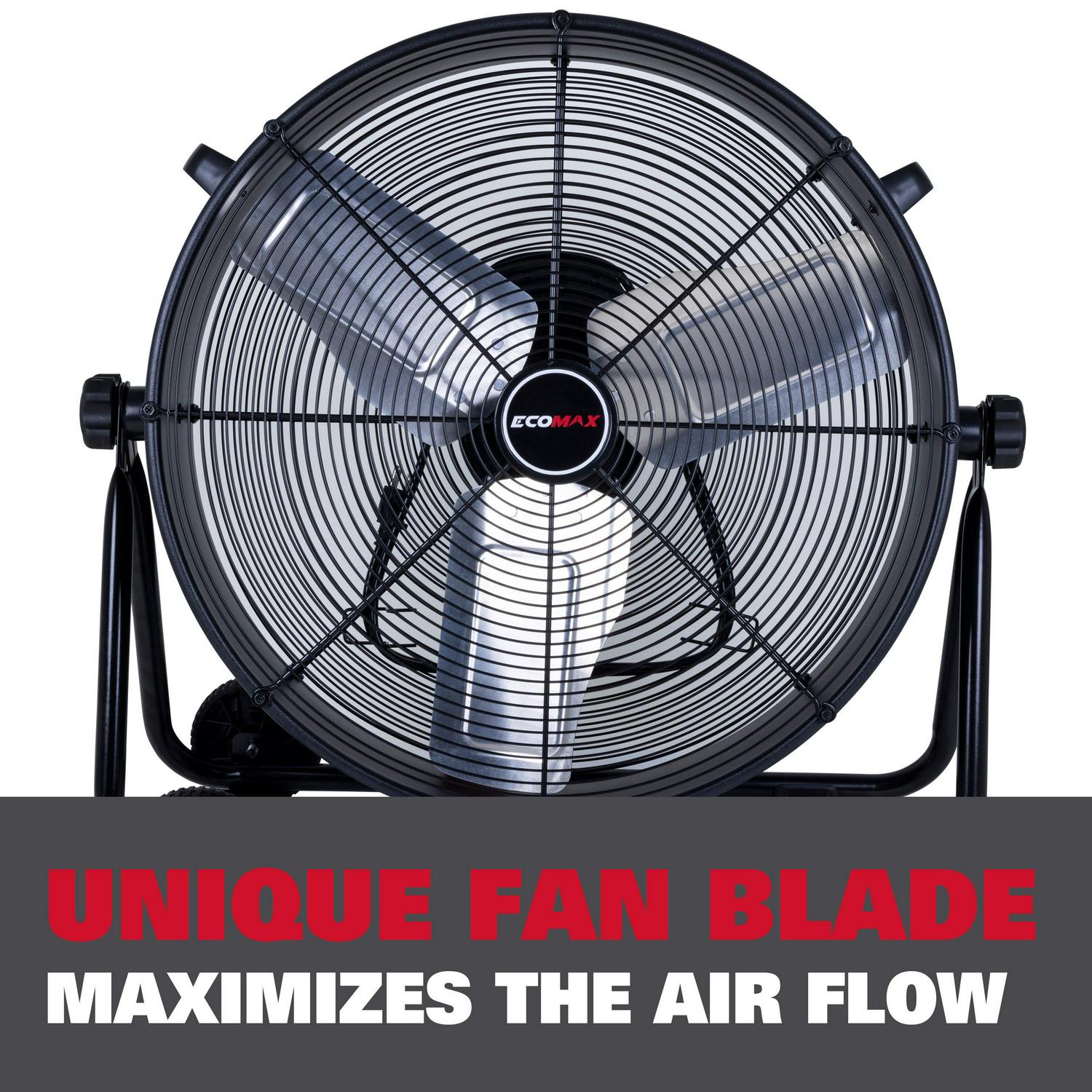24 Inch High Velocity Drum Floor Fan. Industrial. 3-Speed. Adjustable Tilt - Image 8