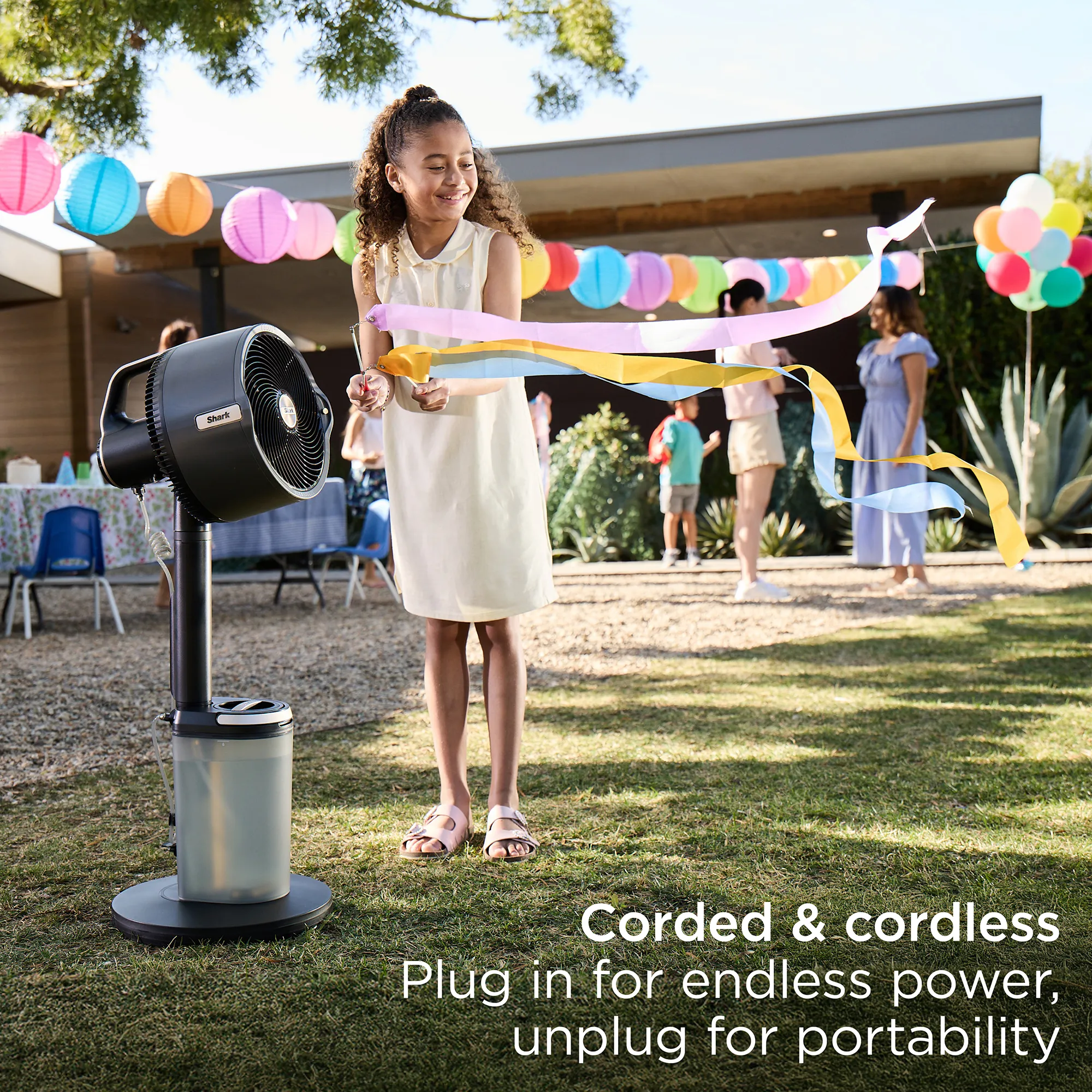 Shark FlexBreeze Pro Mist Indoor Outdoor Pedestal & Table Fan With Water Tank
