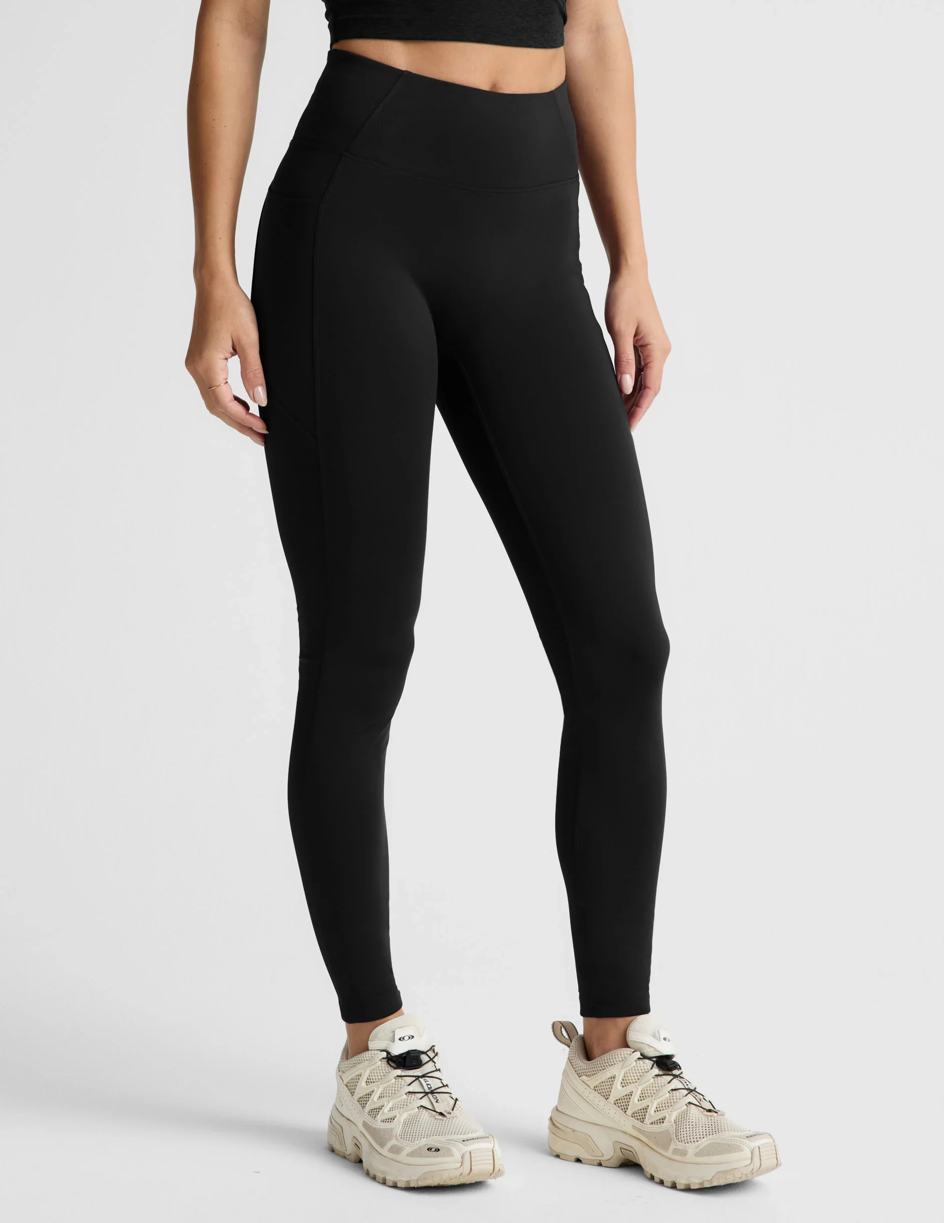 Pacer Fleece-Backed Zip Pocket Full Length Legging