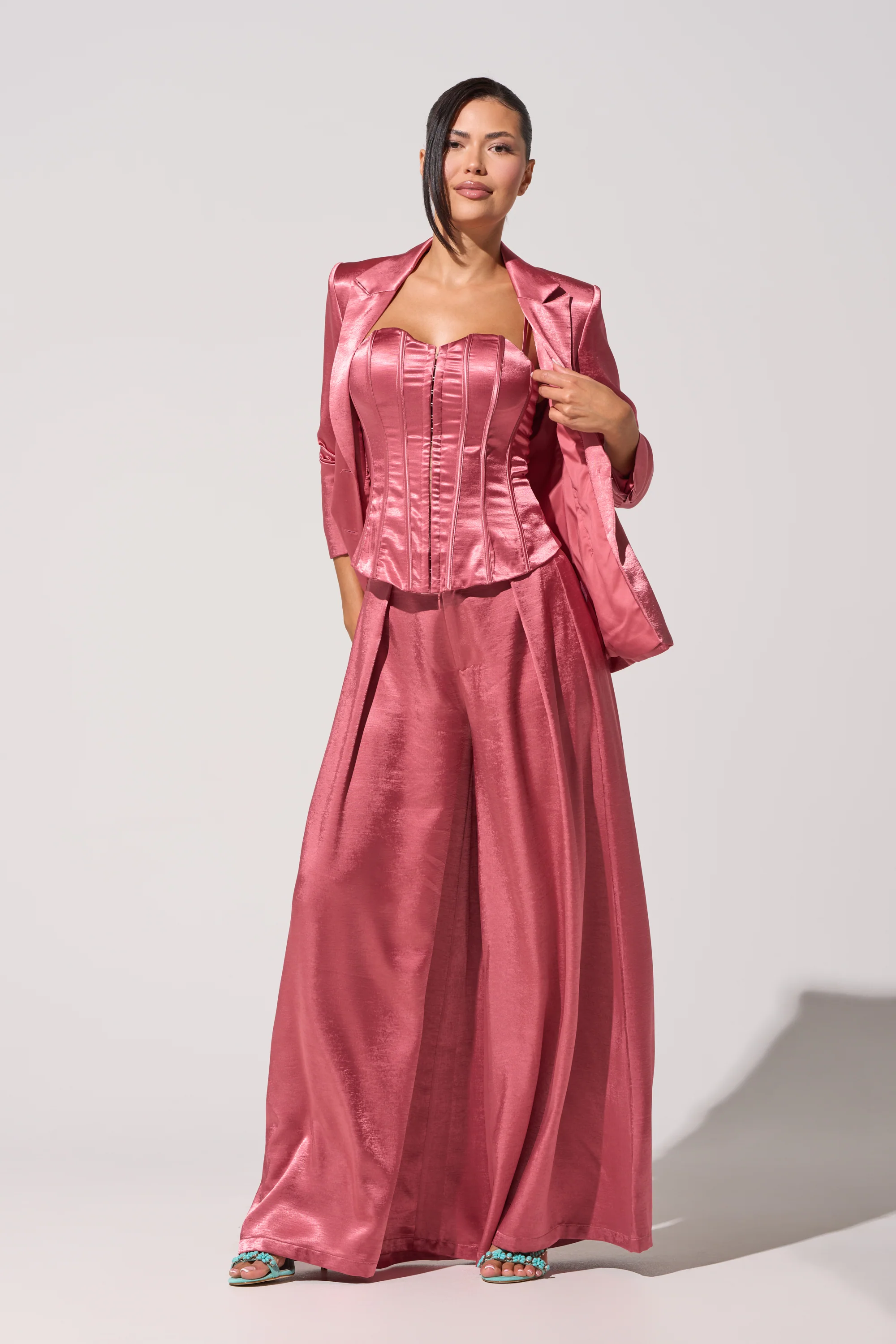 IN FULL BLOOM BLAZER IN MAUVE - Akira Store