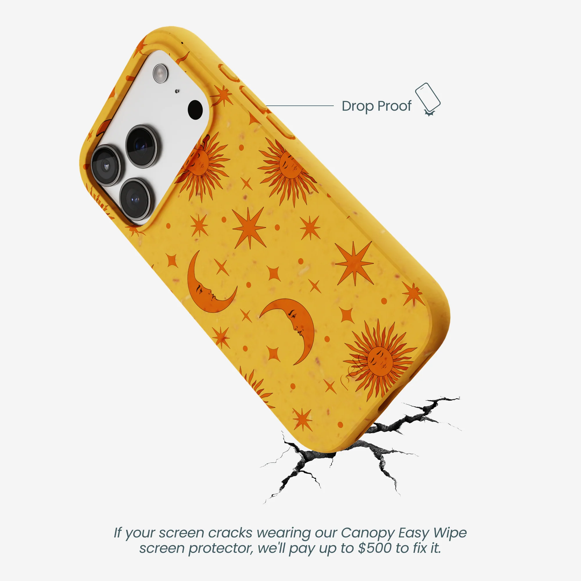 Honey Sun and Moon iPhone 17 Pro Case