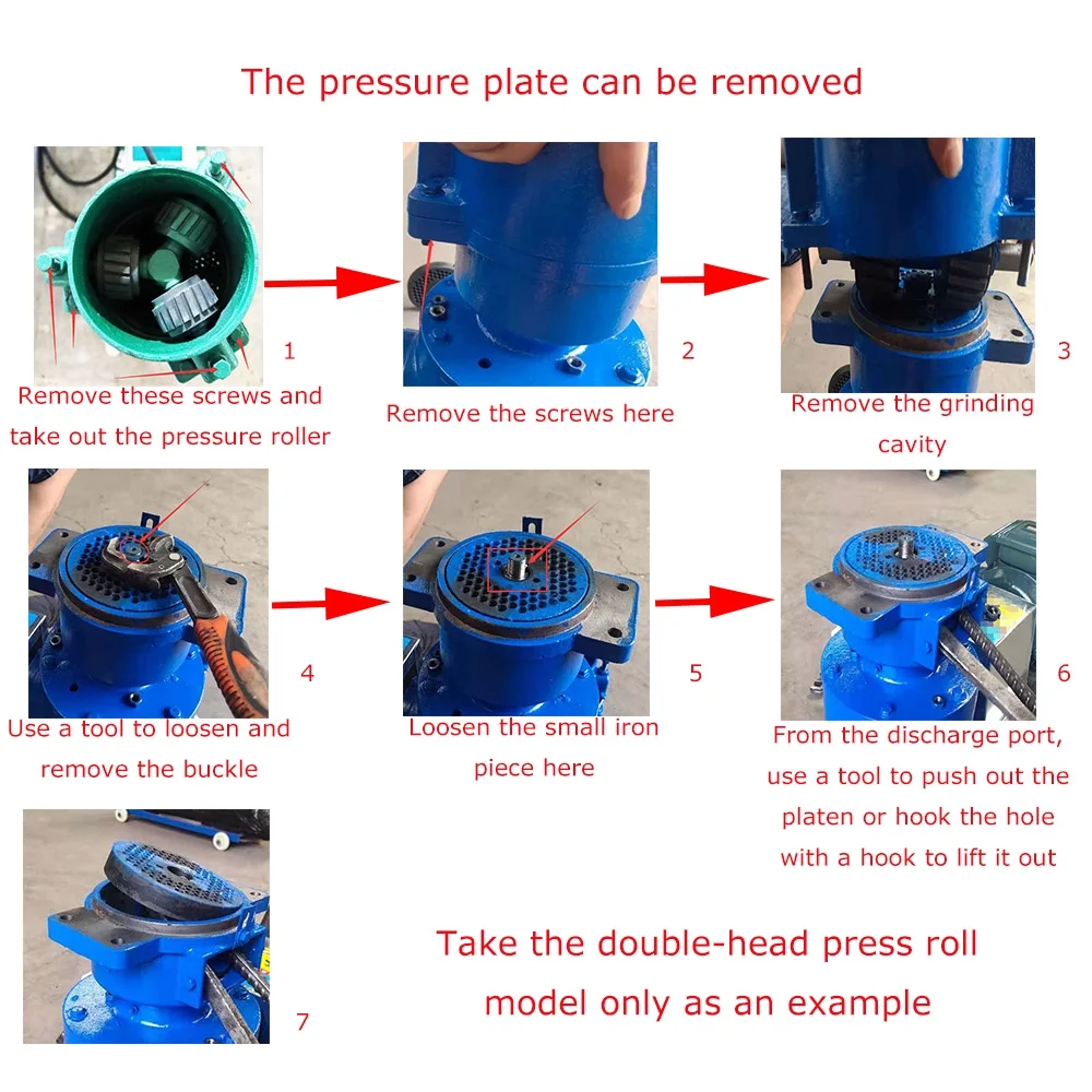 Animal Feed Pellet Mill Machine 8MM Pellet Fodder Press Pelletizer for Chicken 180 200KG/H 220V Image 10