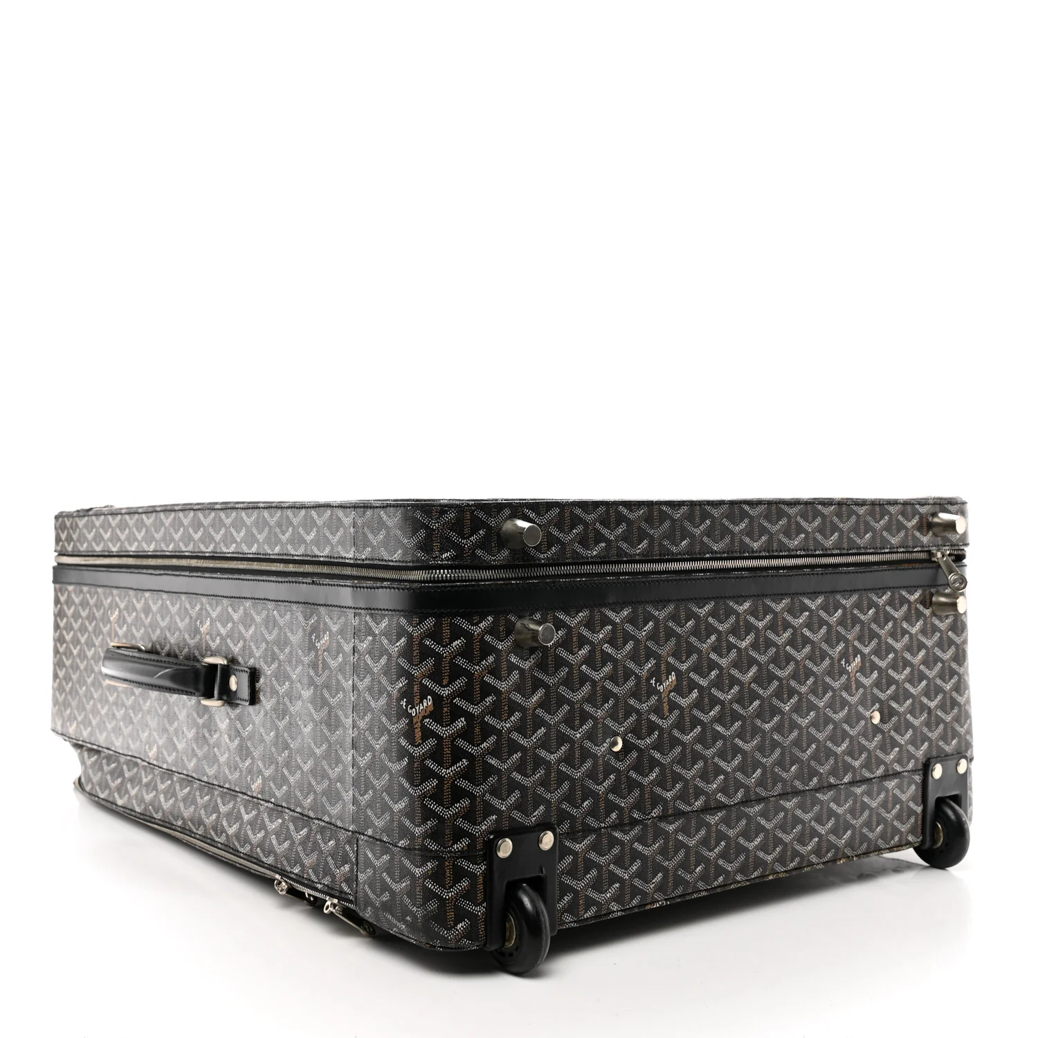 Goyardine Trolley Rolling Suitcase MM Black
