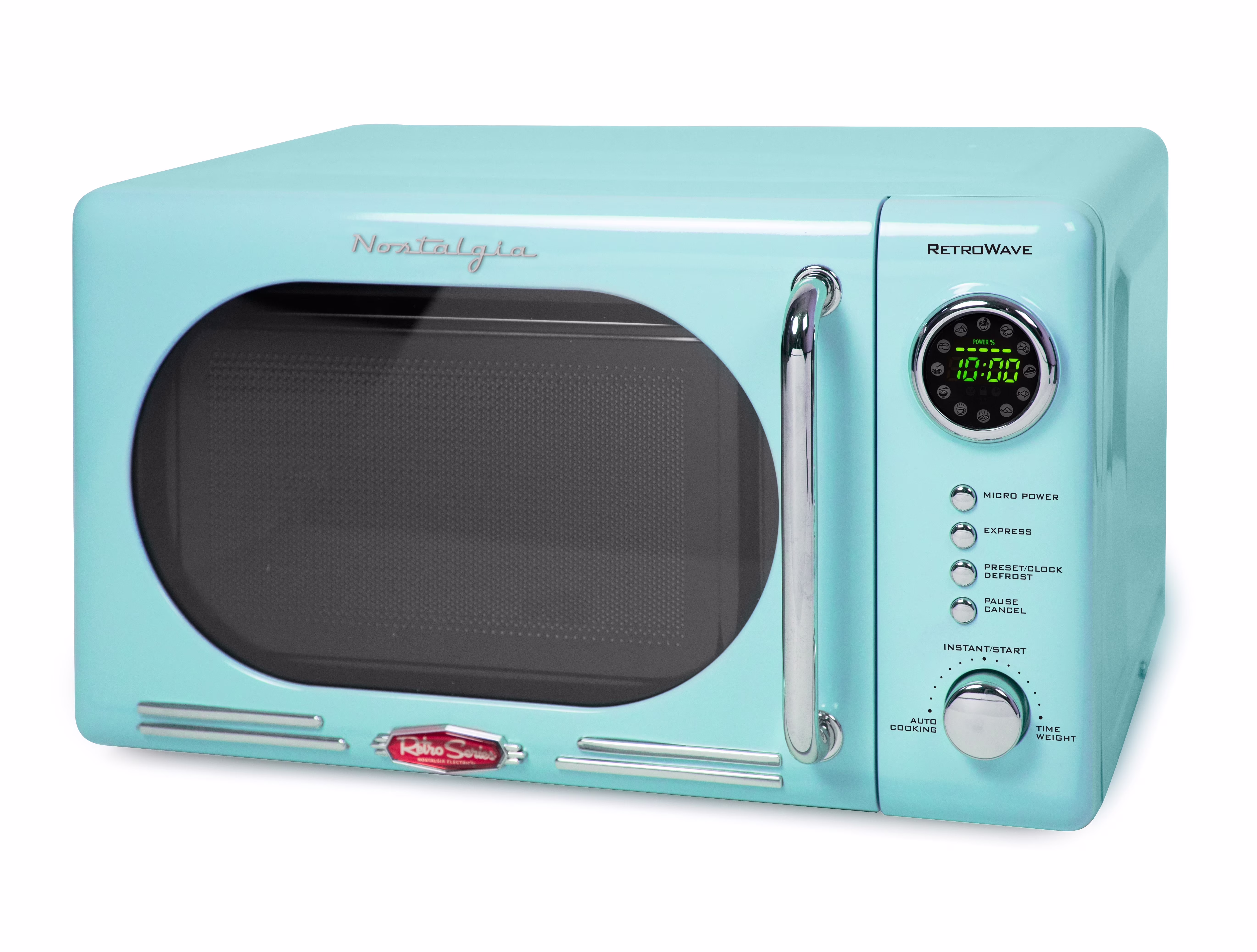 Retro Compact Countertop Microwave Oven 0.7 Cu. Ft. 700-Watts with LED Digital Display Child Lock Easy Clean Interior Orange(Orange) - Image 5