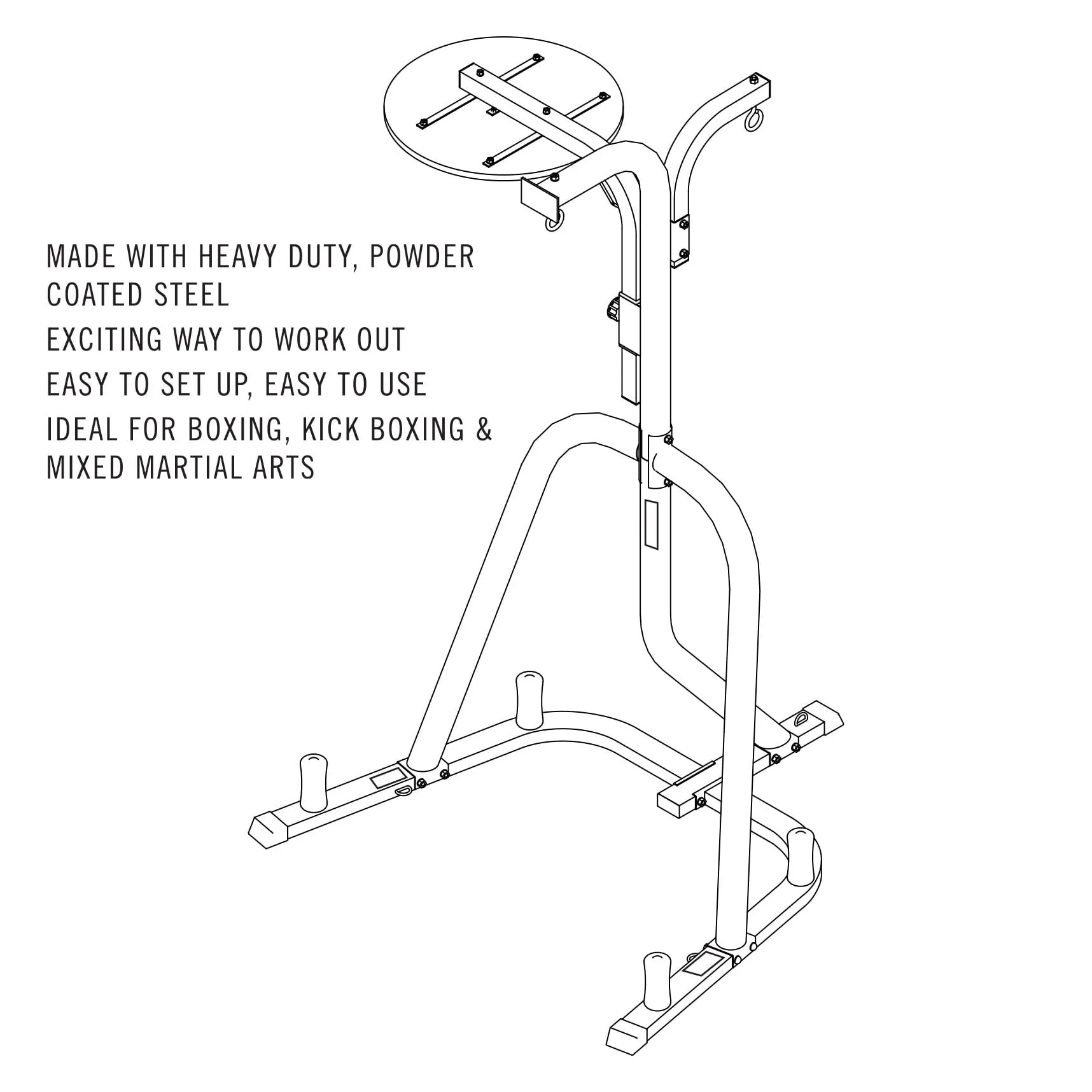 Everlast Three Station Heavy Duty Punching Bag Stand Image 6