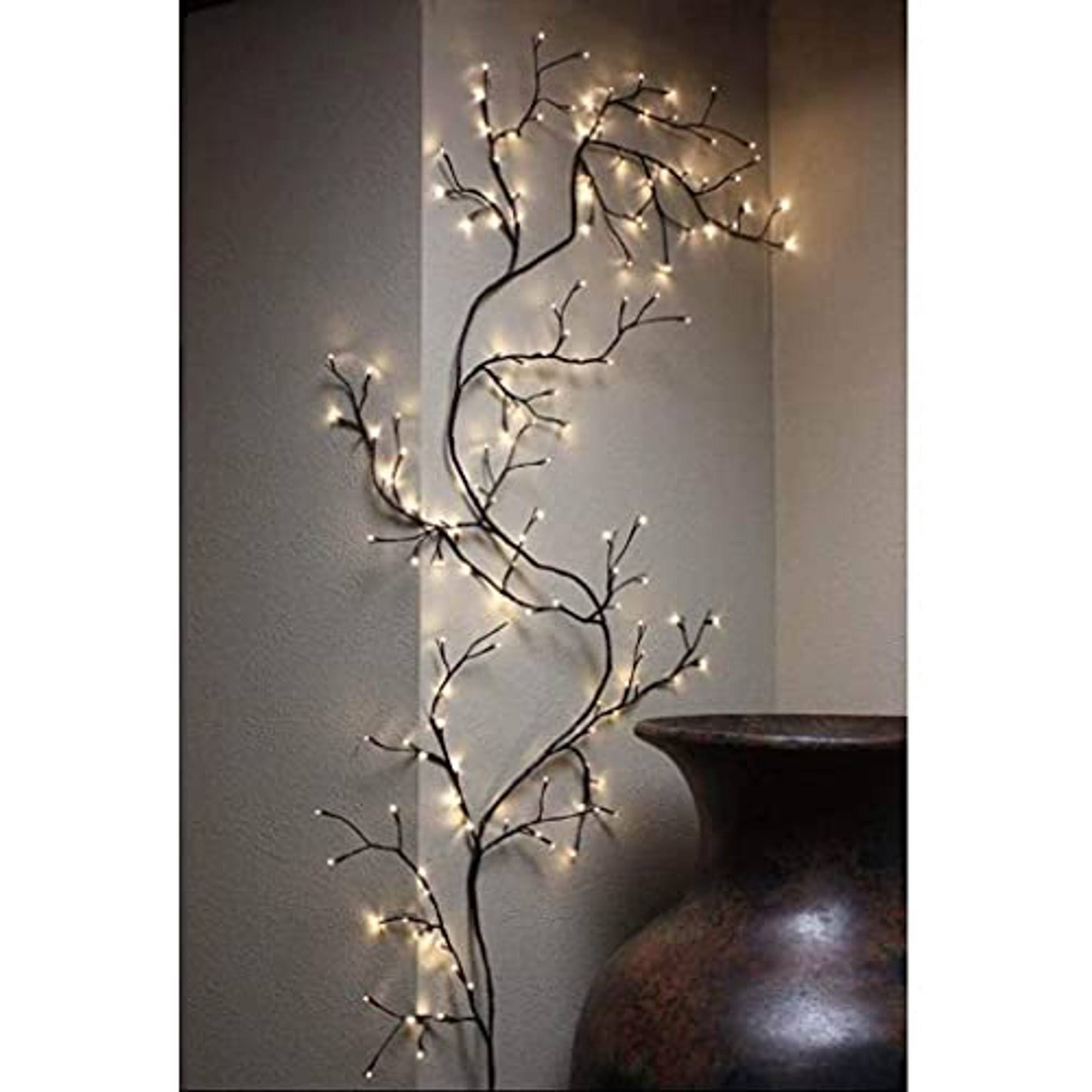 Mulcolor Vines for Room Decor,Christmas Decorations Indoor Home Decor Artificial Plants Flowers Tree Willow Vine Lights 144 LEDs for Walls Bedroom