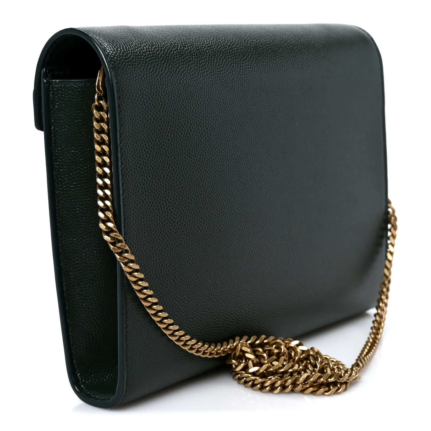 Grain De Poudre Monogram Cassandra Chain Wallet Dark Green