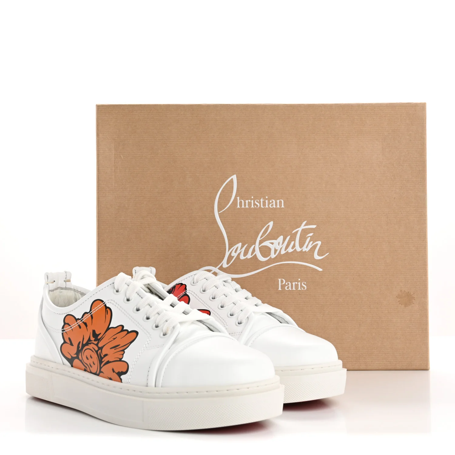 x Shun Sudo Adolon Junior Button Flower Low Top Mens Sneaker 40.5 White Multicolor