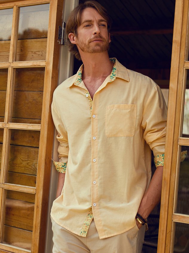 Chemise à manches longues Hardaddy Cotton Floral Contrast