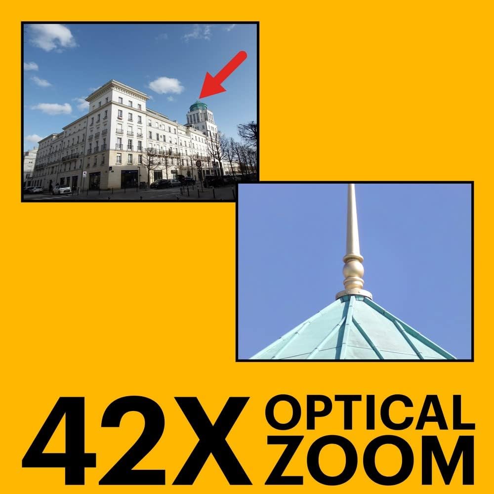 KODAK PIXPRO AZ425-RD 20MP Digital Camera 42X Optical Zoom 24mm Wide Angle 1080P Full HD Video Optical Image Stabilization Li-Ion Battery 3