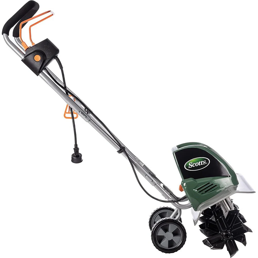 Scotts Outdoor Power Tools 14 Amp 20 Inch Electric Garden Tiller Cultivator, Adjustable Tines, Green Image 4