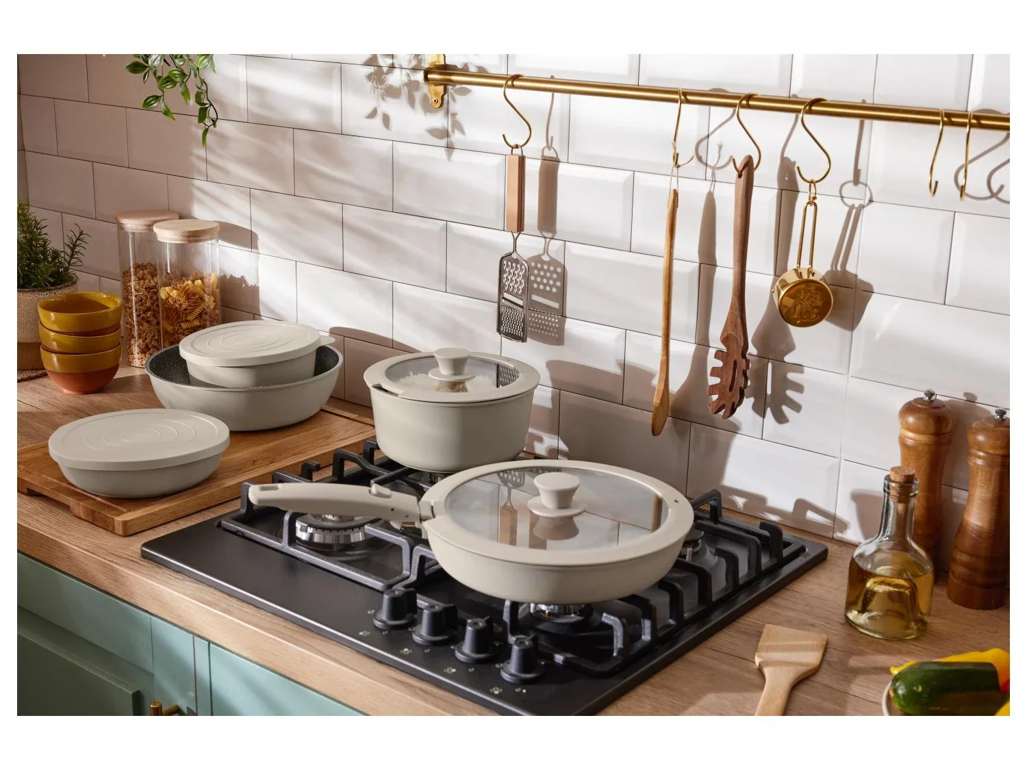 LIVARNO home Set de casseroles et poles en fonte daluminium