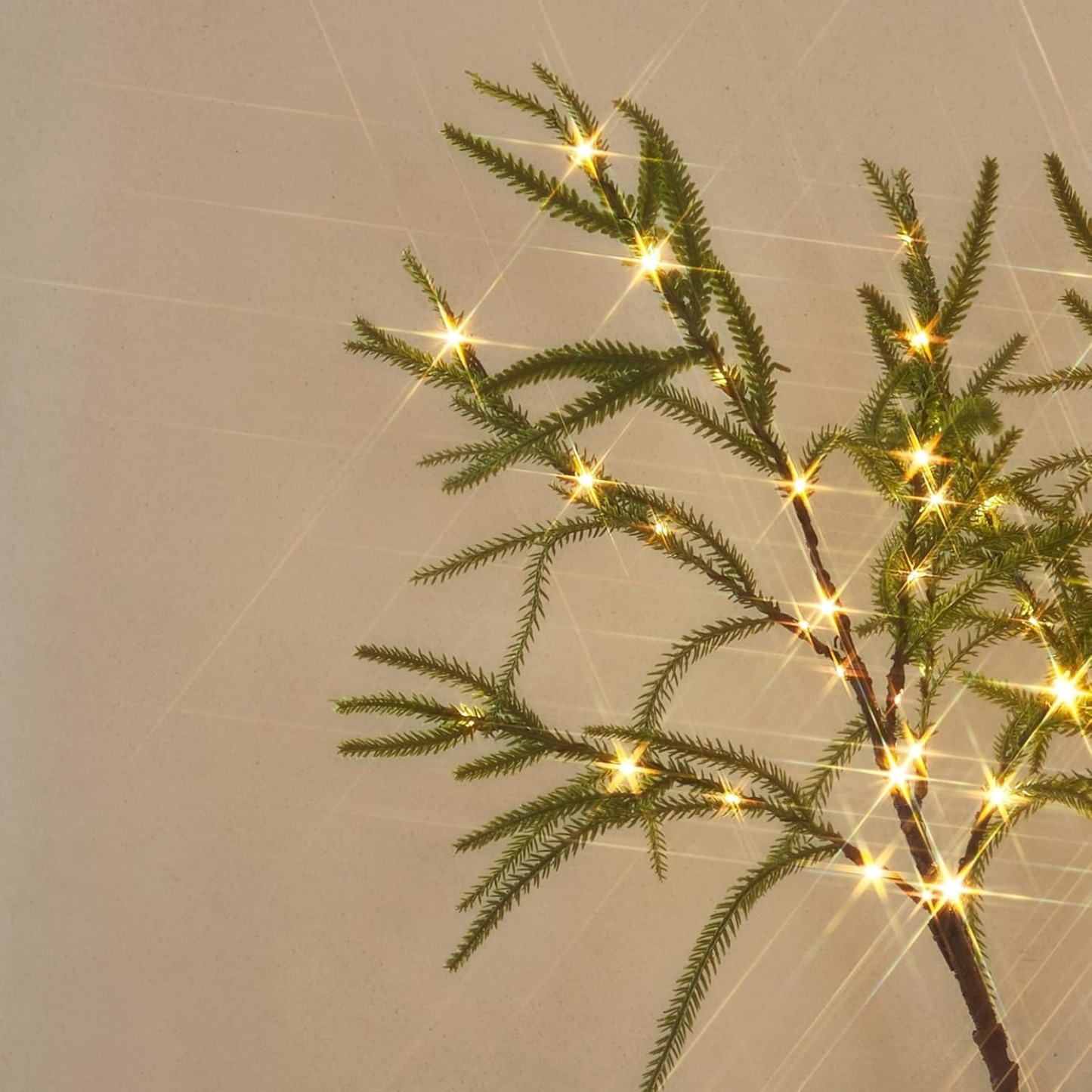 🔥CHRISTMAS ON SALE🔥32 Real Touch Norfolk Pre-lit Pine Branches Christmas Green Plants - 4Pack
