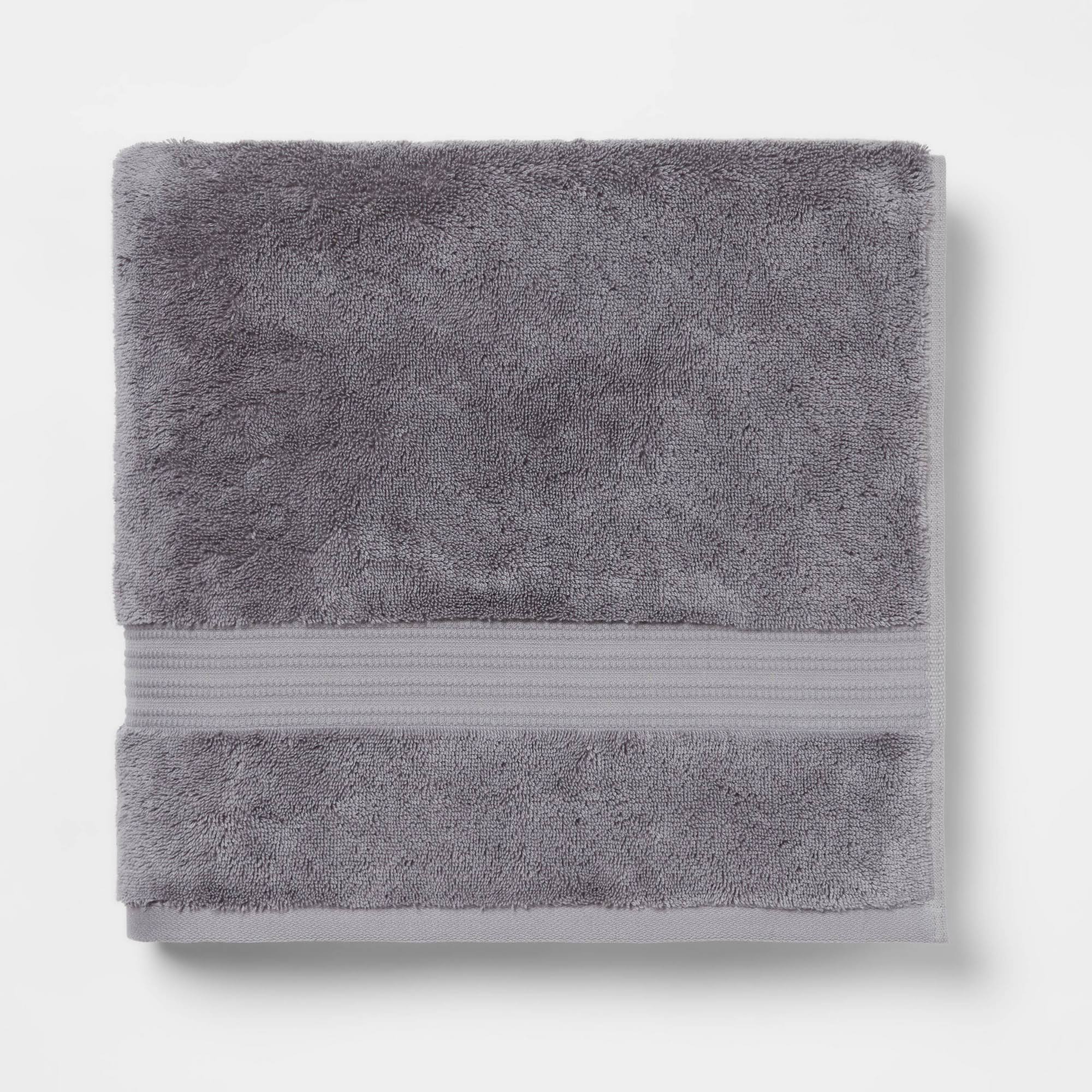 Threshold Antimicrobial Bath Towel Gray - Total Fresh
