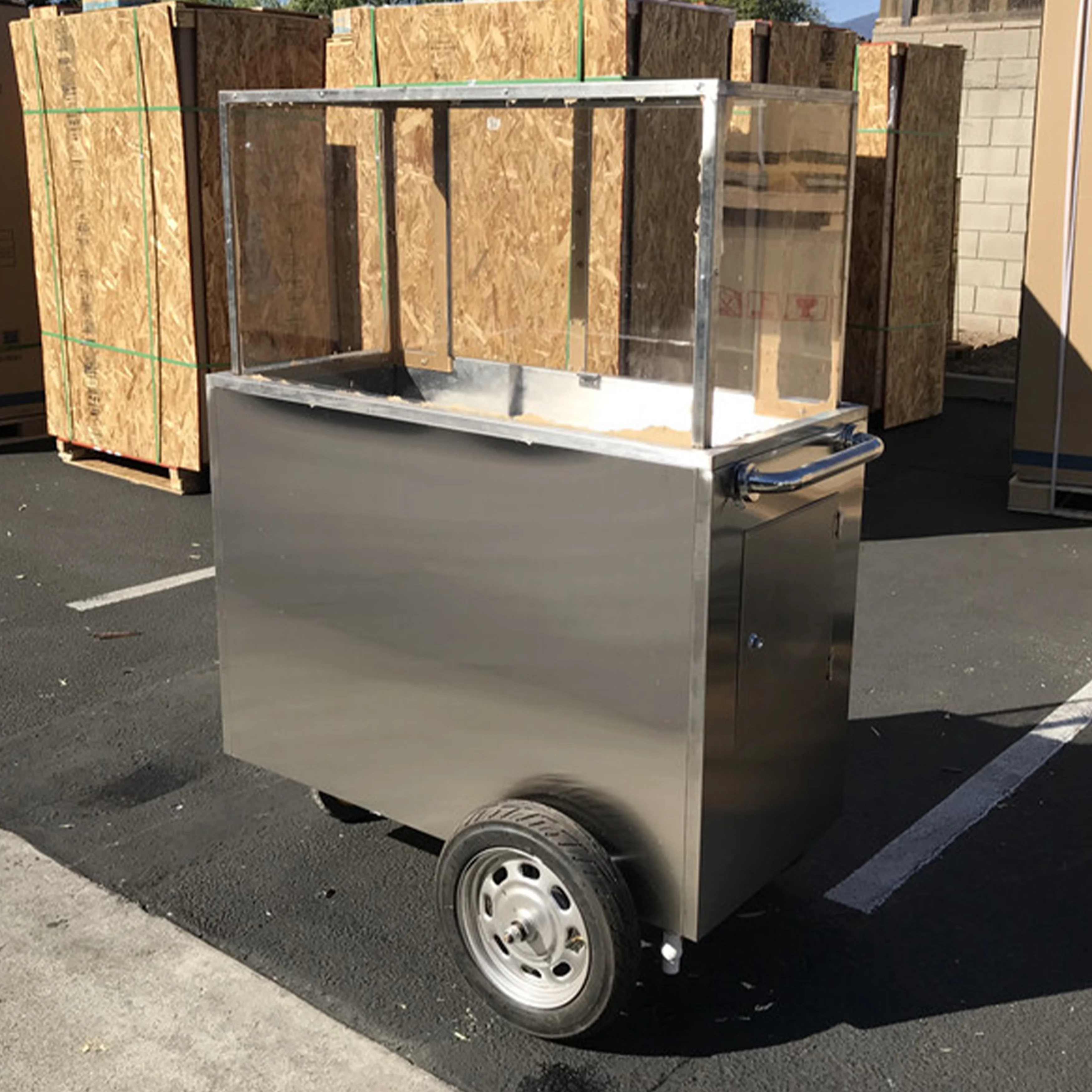 44'' Commercial Street Vendor Carro De Fruta Fruit Cart Concession Stand Street Fruit Cart - Image 3