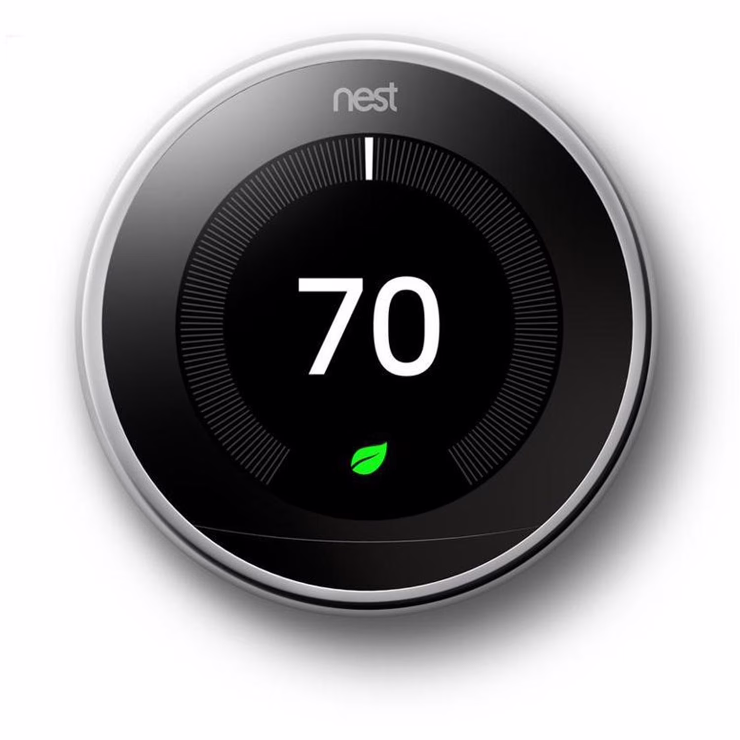 3rd Generation Programmable Wi-Fi Smart Learning Thermostat(Polished Steel)