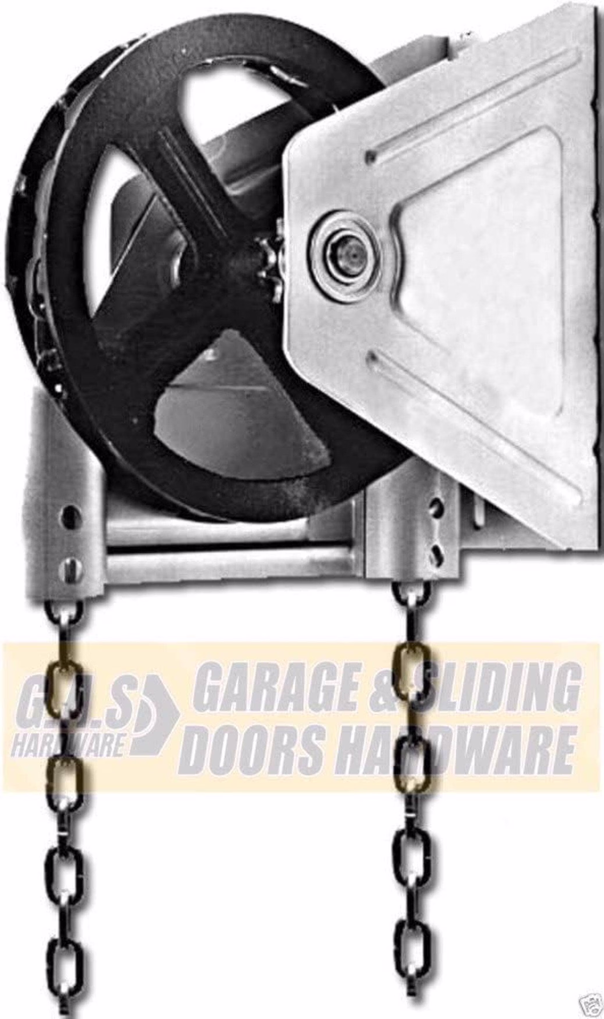 G.A.S Hardware Garage Door Chain Hoist Kit Model 2000R 4:1 Reduction Wall Mount (1.25 in Shaft) | Chain Hoist Replacement for Garage Door Repair | Garage Chain Replacement Set