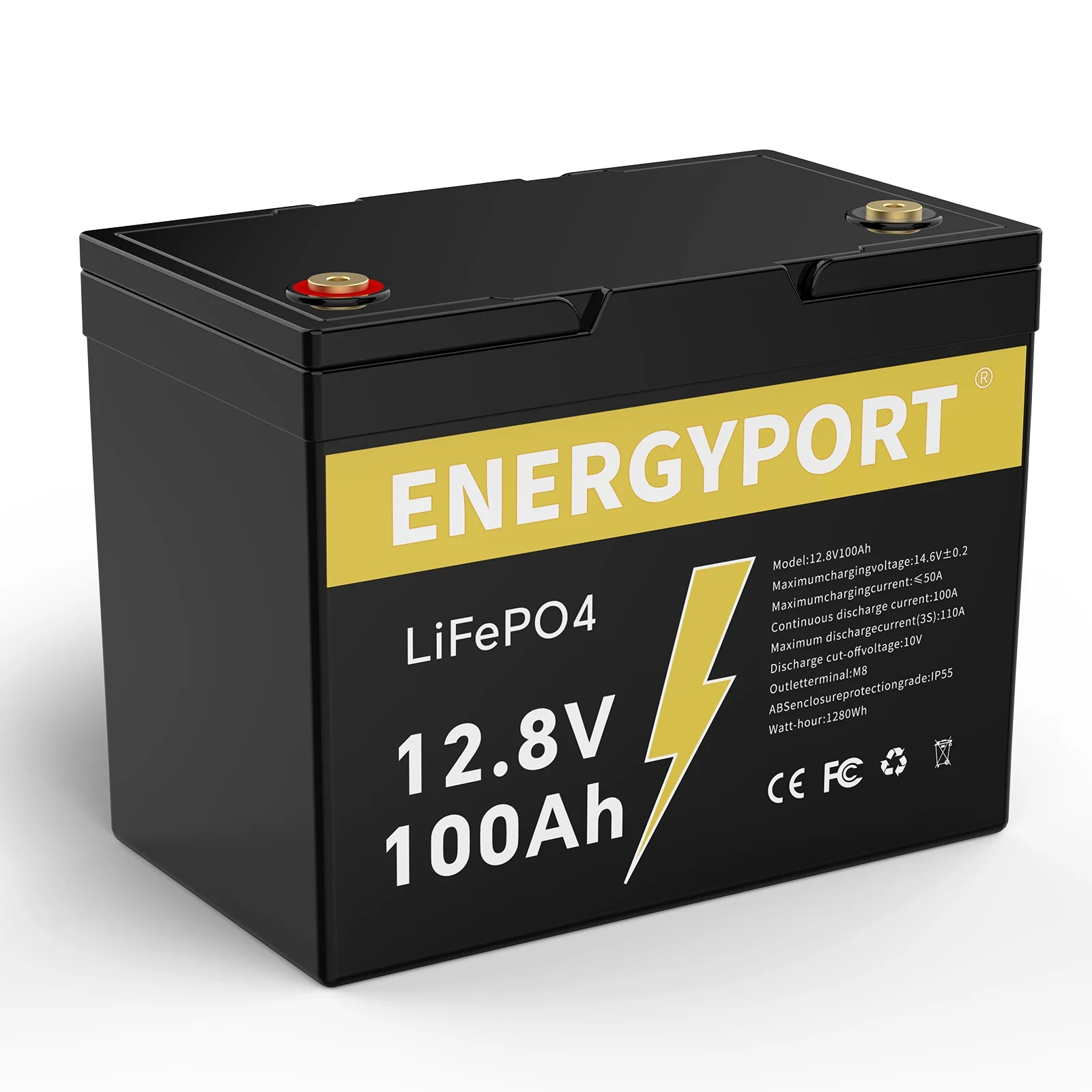 12V 100Ah LiFePO4 Battery, Rechargeabel Deep Cycle Lithium Batteries, 100A BMS with Low-Temp Protection, Perfect for RV, Solar, Boat, Marine, Trolling Motor - Image 4