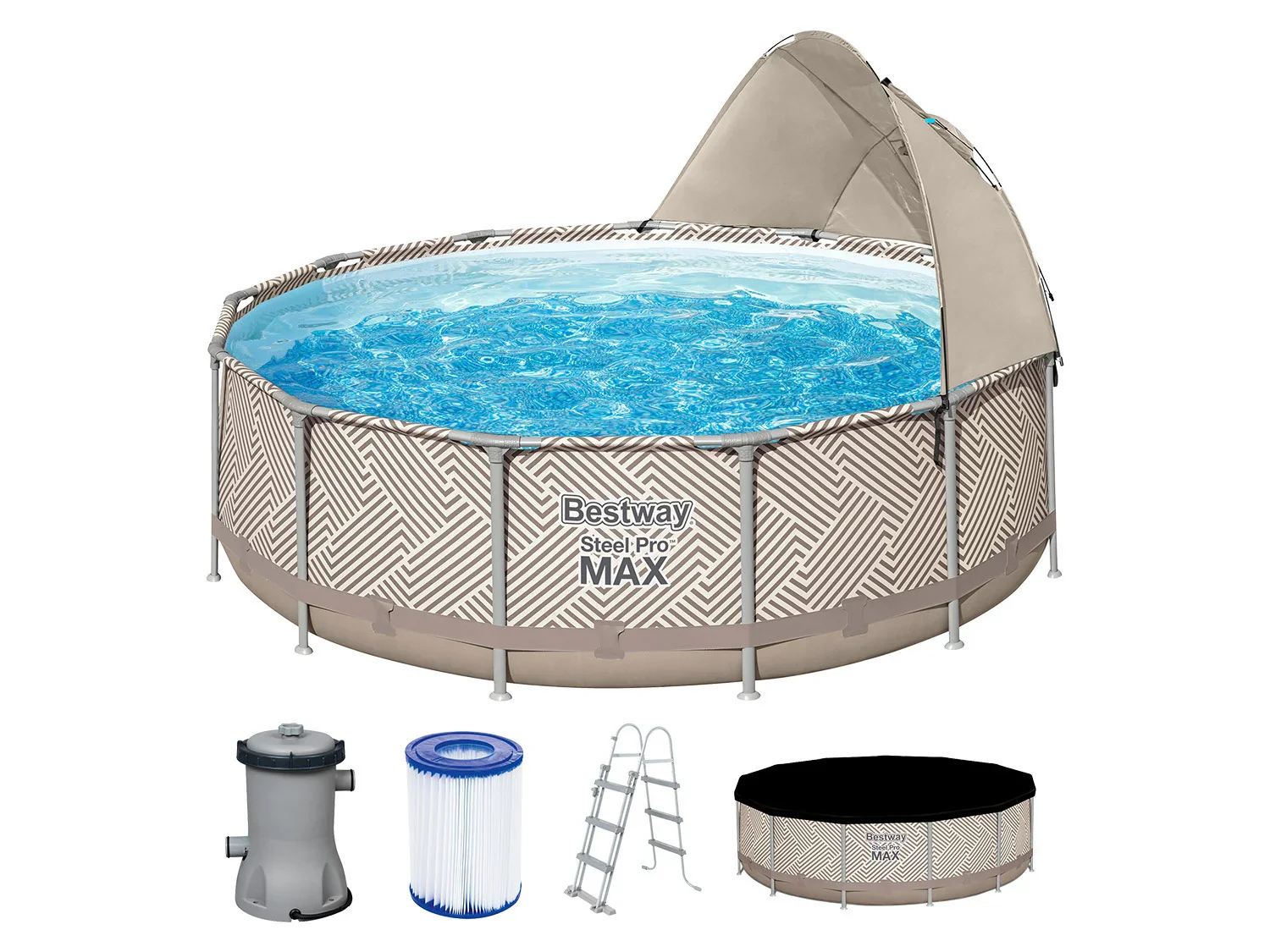 Bestway Piscine avec pompe de filtration et abri