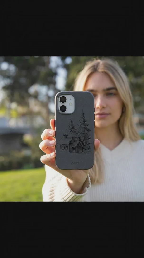 Black Lone Cabin iPhone 16 Case