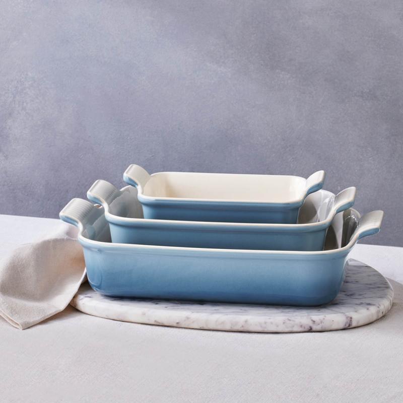 Heritage rektangulært fat 19 cm chambray