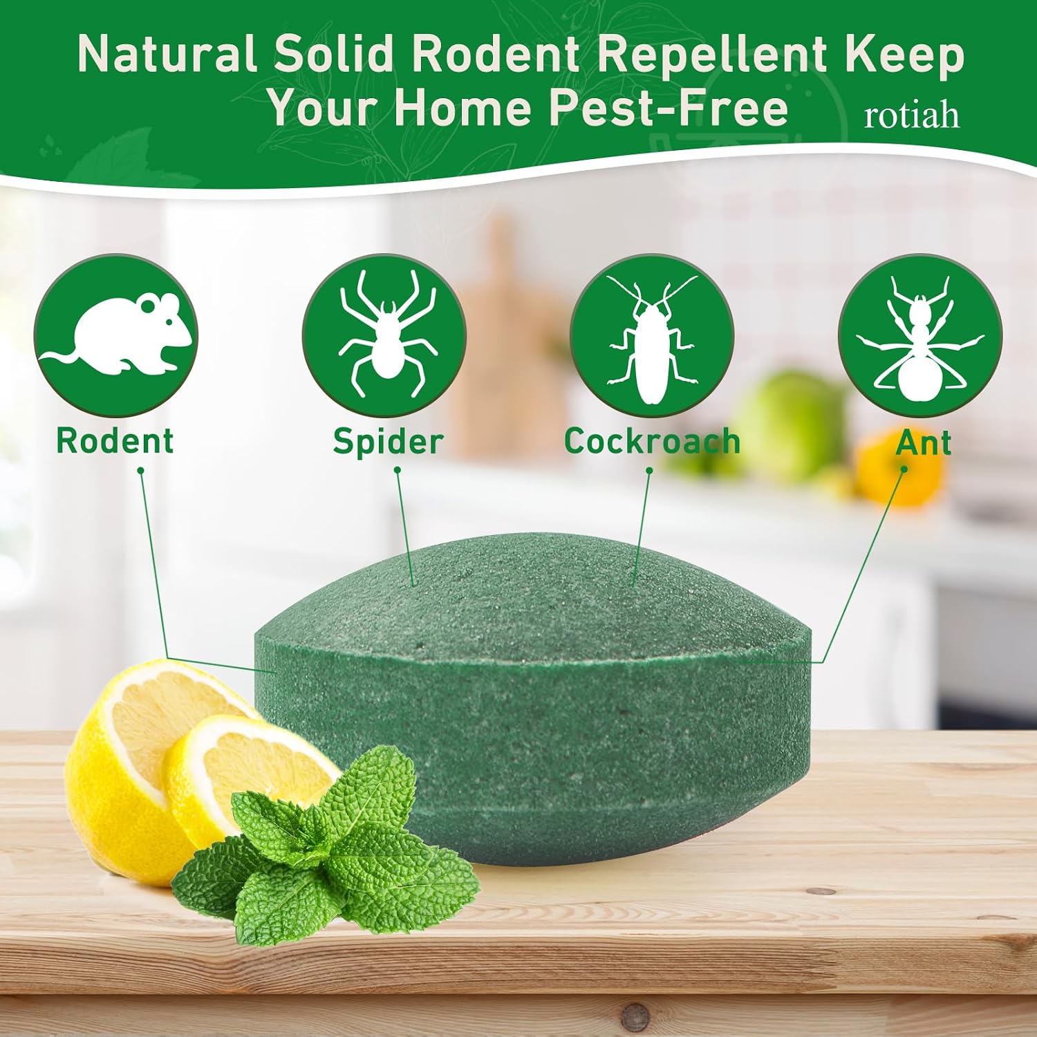Pest Rodent Repellent, 24 Pack Peppermint Oil Repellent for Mouse Rats Spider Roach Ant Squirrel Pest Control Indoor & Outdoor, Natural Mice Deterrent Replaces Traps & Poisons, Safe for Family & Pets, Eco-Friendly