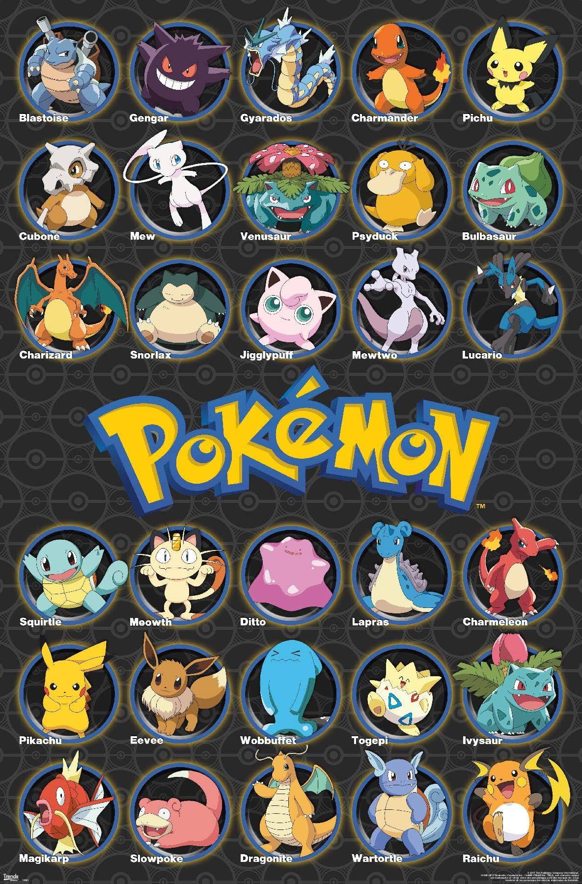Trends International Wall Poster Pokmon - All Time Favorites 22.375