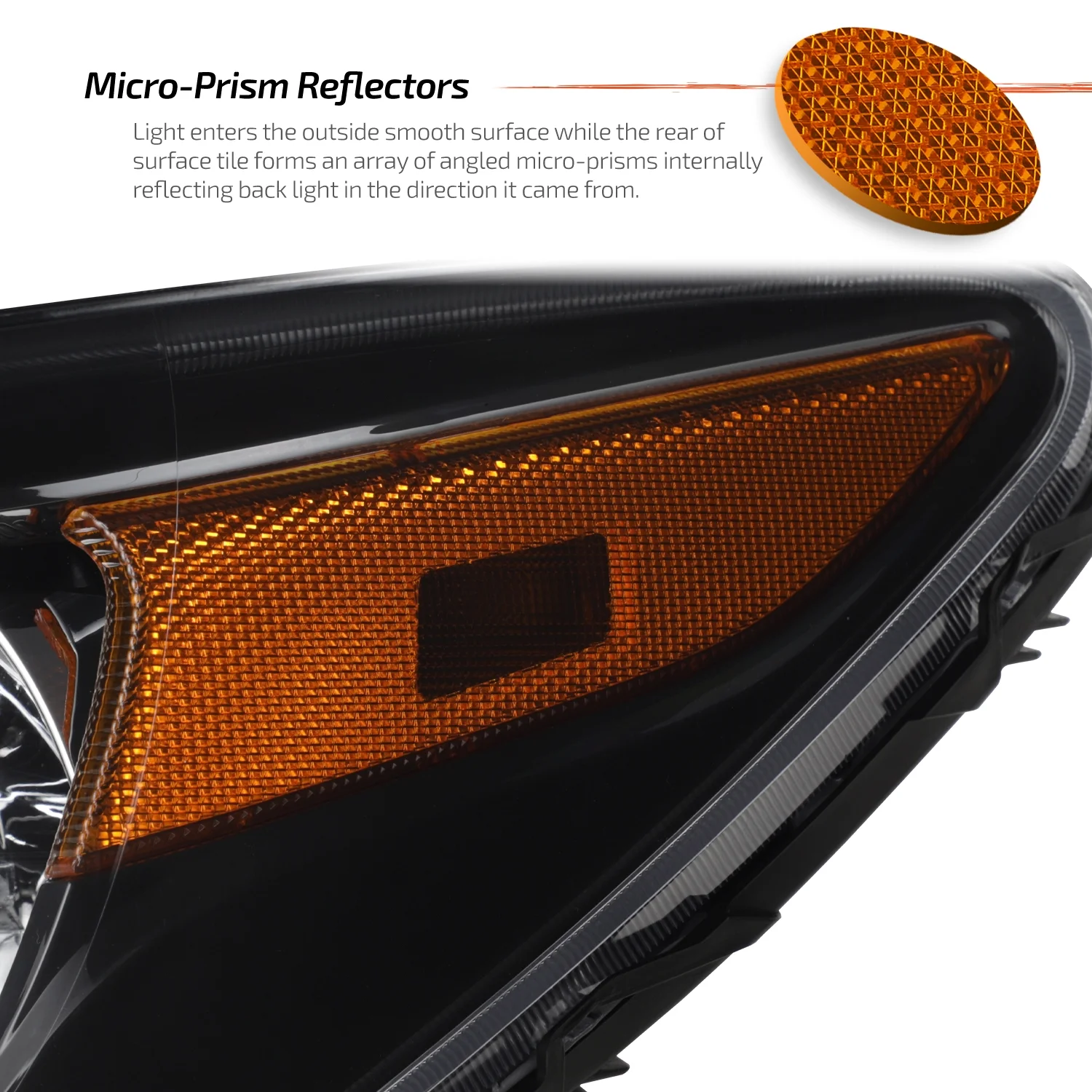 AKKON - Fits 2014 2015 2016 Nissan Versa Note Black Headlights Headlamps Pair Driver Left + Passenger Right 14 15 16