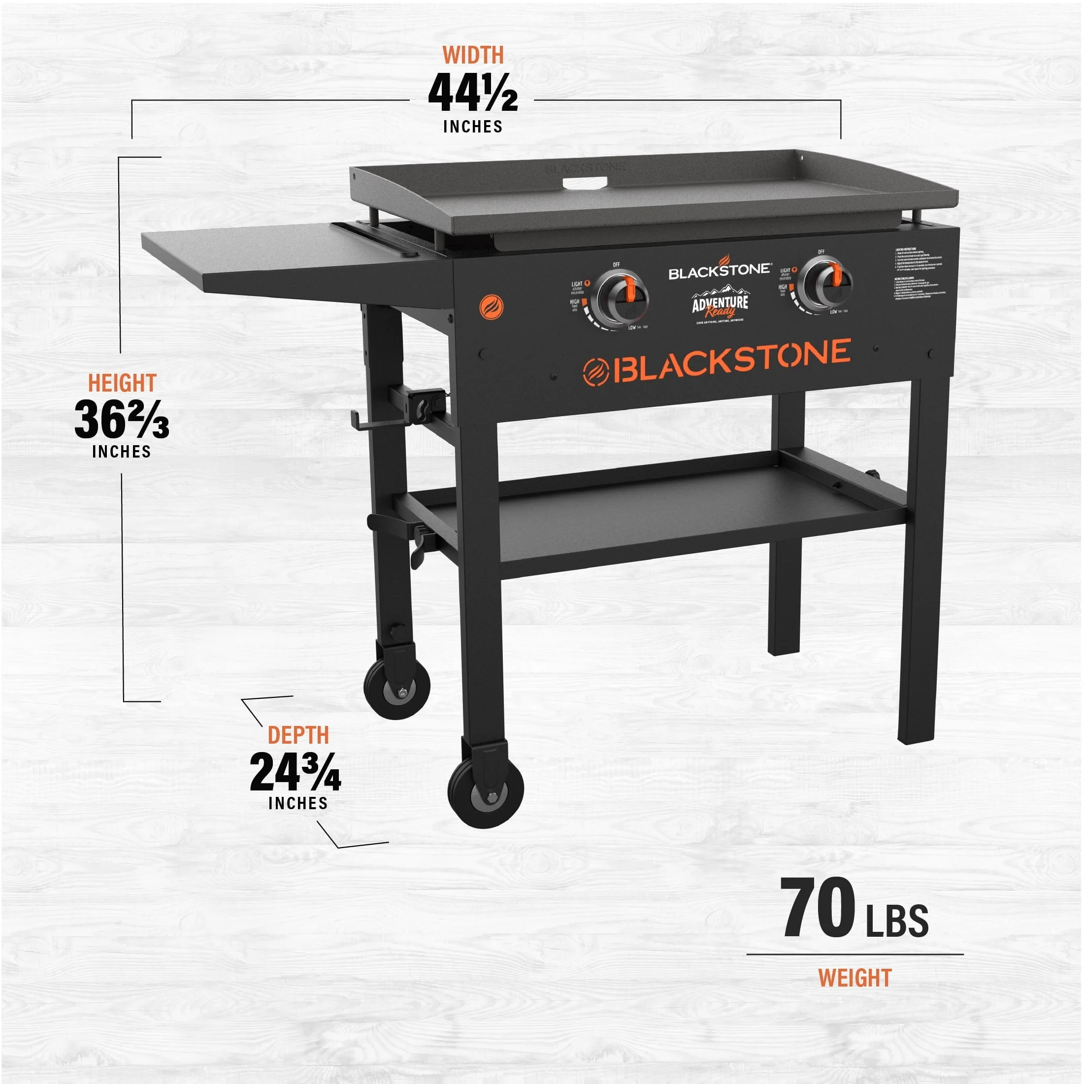 Adventure Ready 2 Burner 28" Griddle Cooking Station Image 3