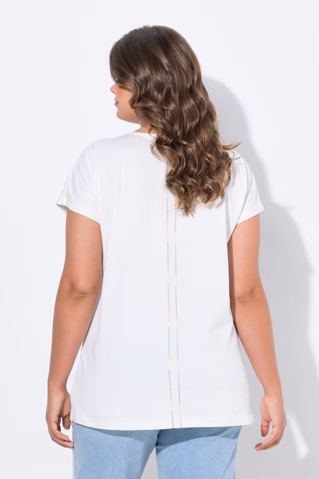 Half-sleeve crew neck T-shirt