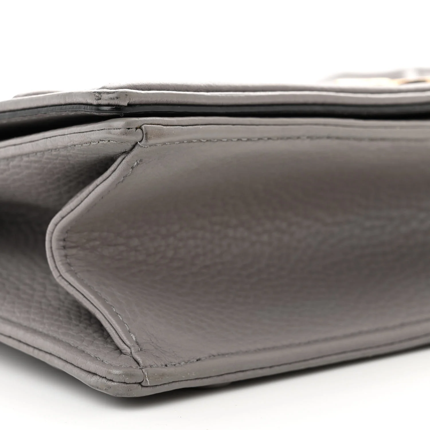 Grained Calfskin Medium Diorama Flap Bag Gris