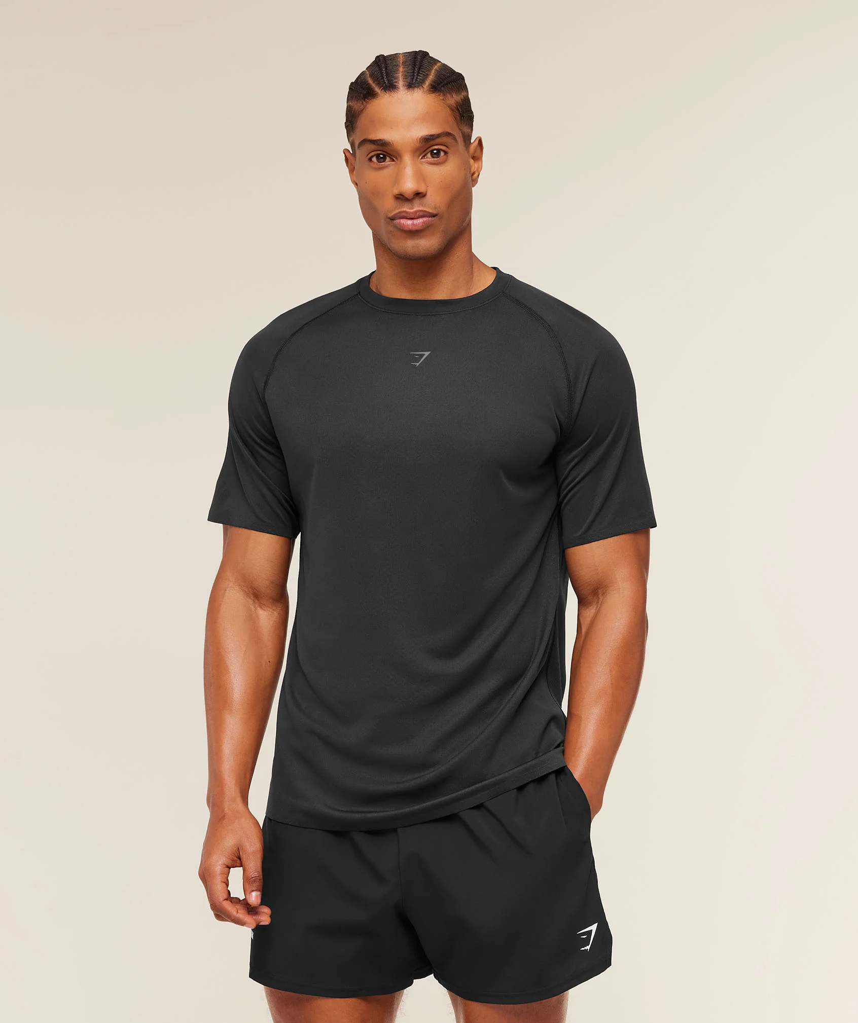 HYBRID ENGINEERED JACQUARD T-SHIRT - Black