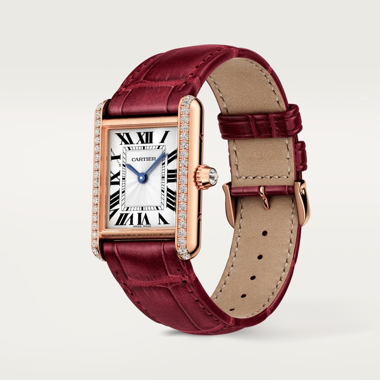 [Super Clone]TANK LOUIS  Rose Gold Diamond 22mm